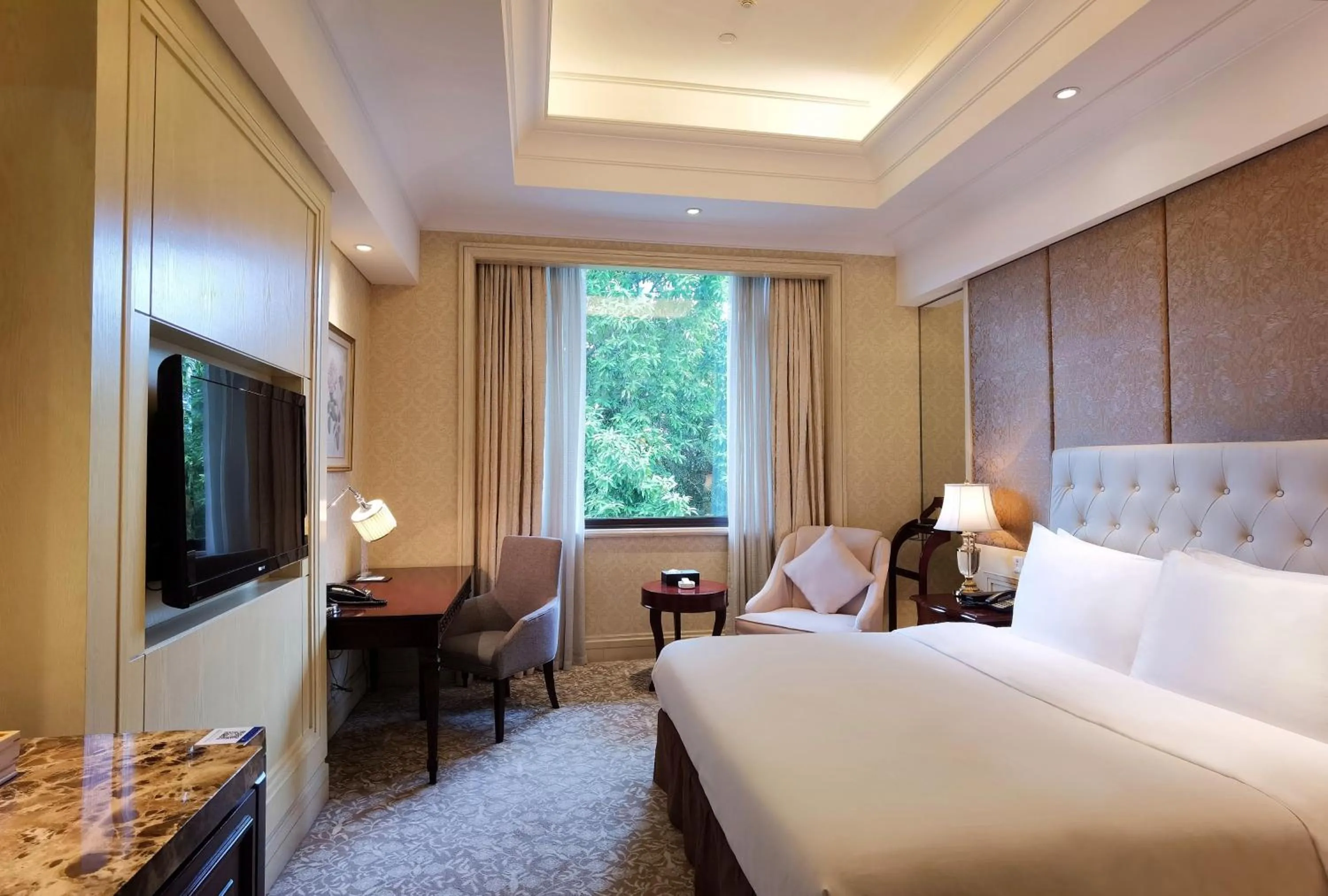 Bed in Carp Islet Resort Fuzhou