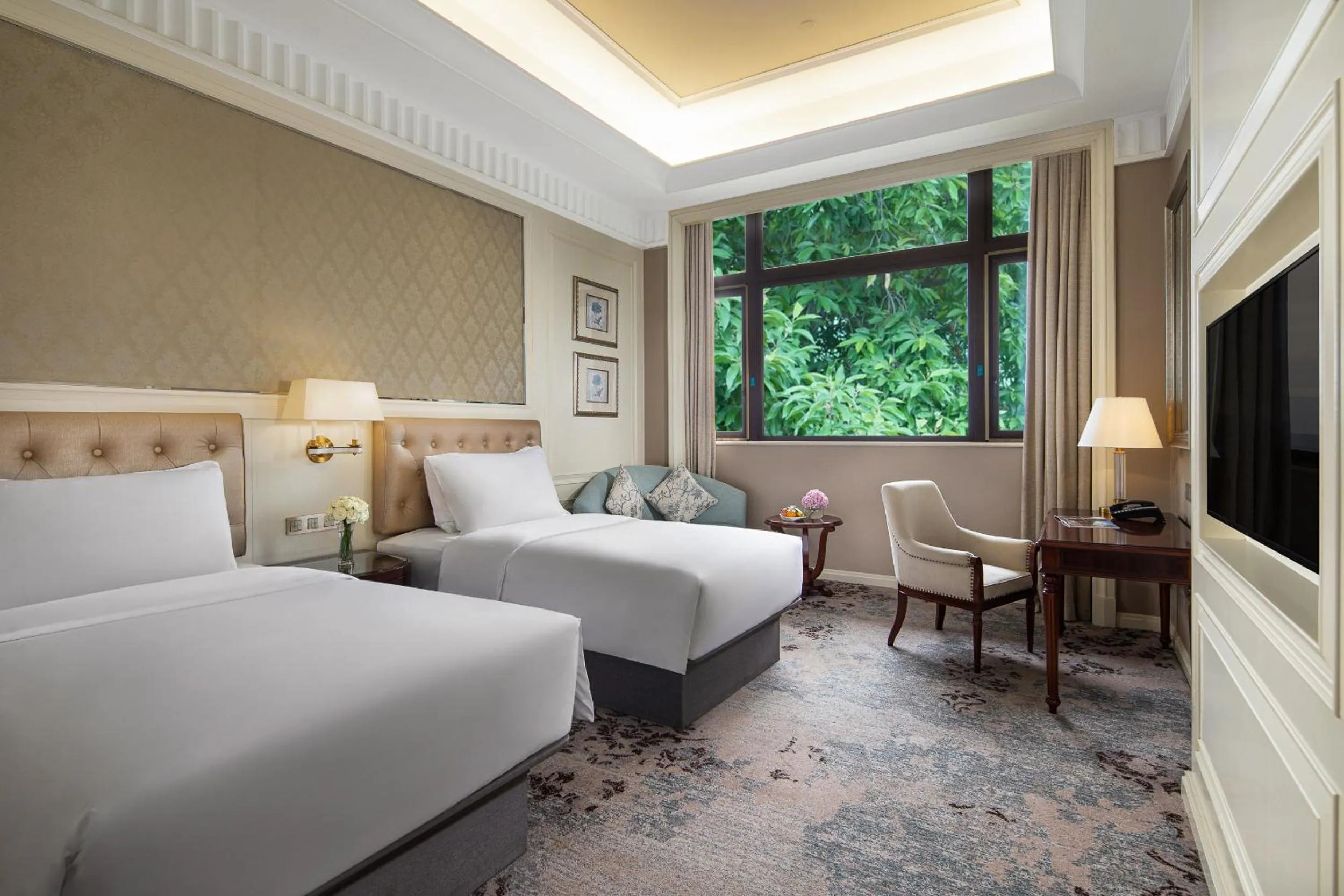 Bed in Carp Islet Resort Fuzhou