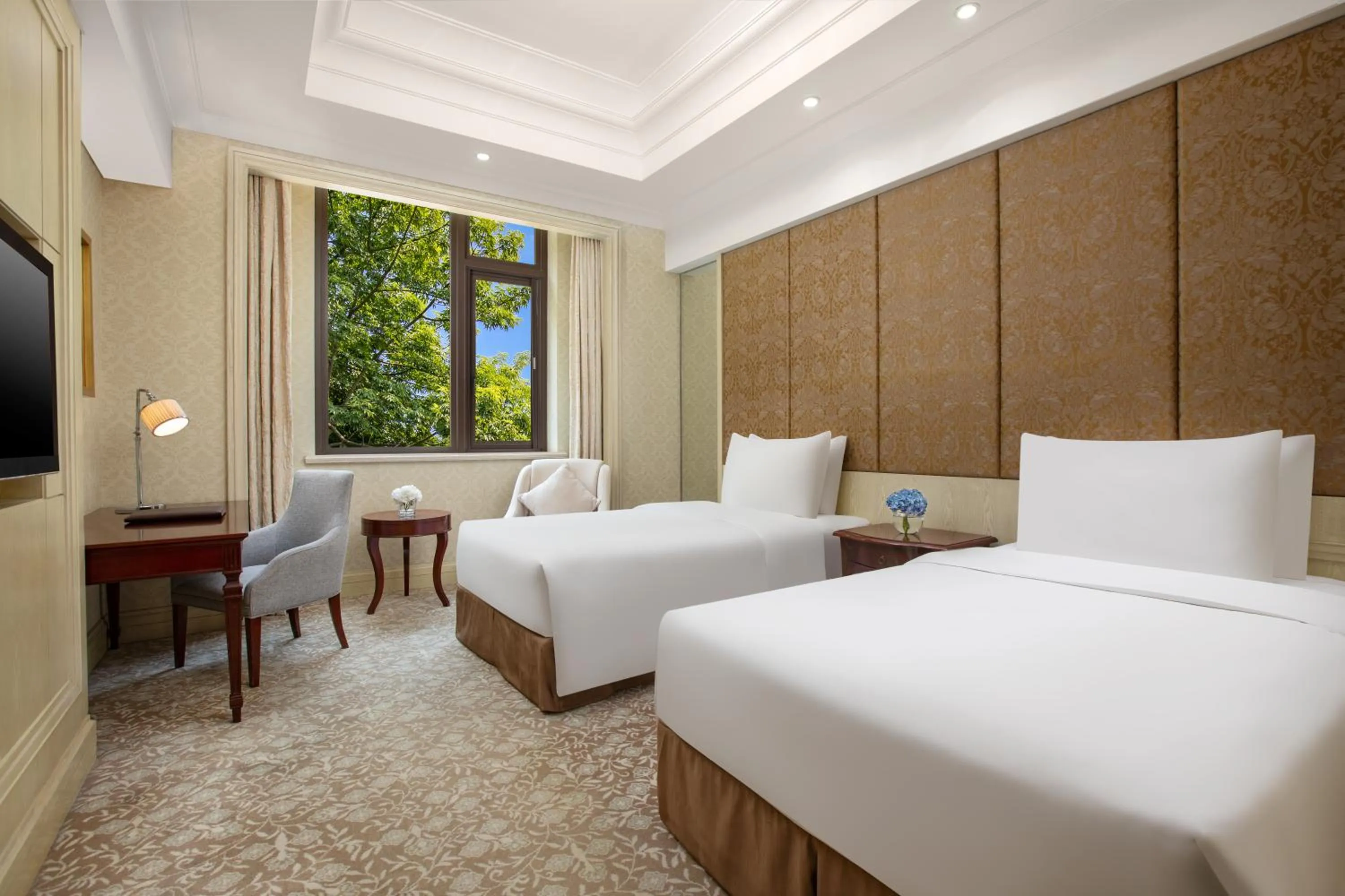 Bed in Carp Islet Resort Fuzhou