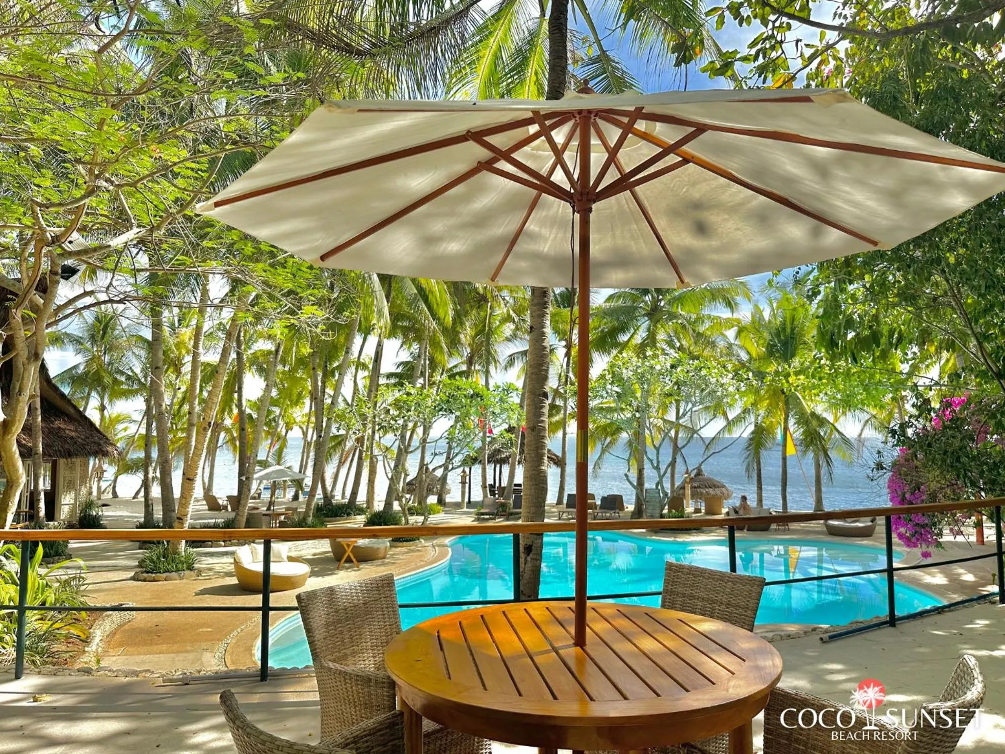 Pool view in Coco Grove Beach Resort, Siquijor Island