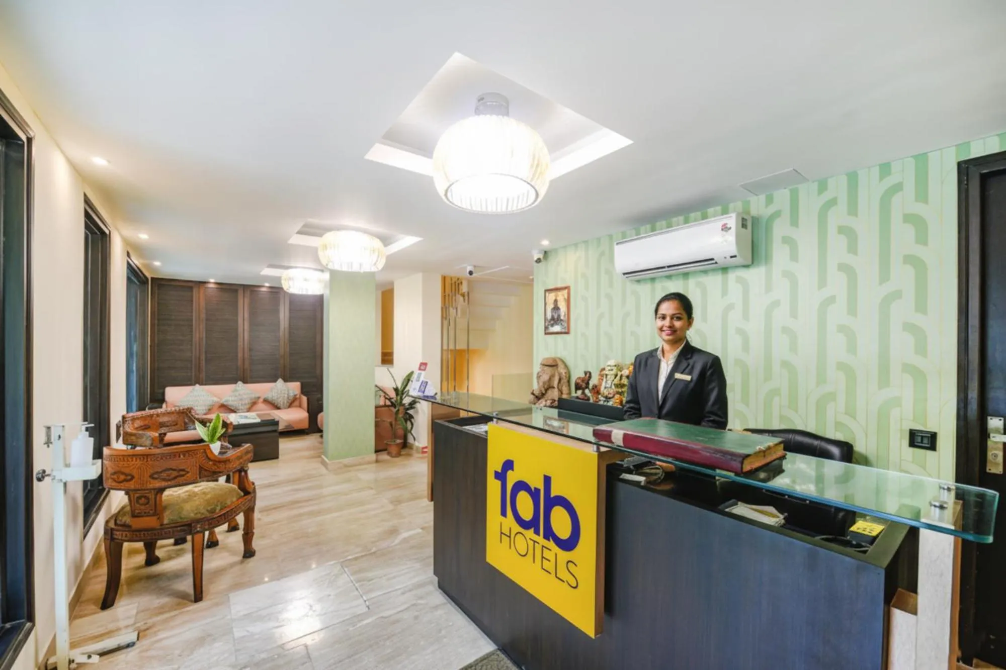 Lobby or reception in FabHotel Aashraye
