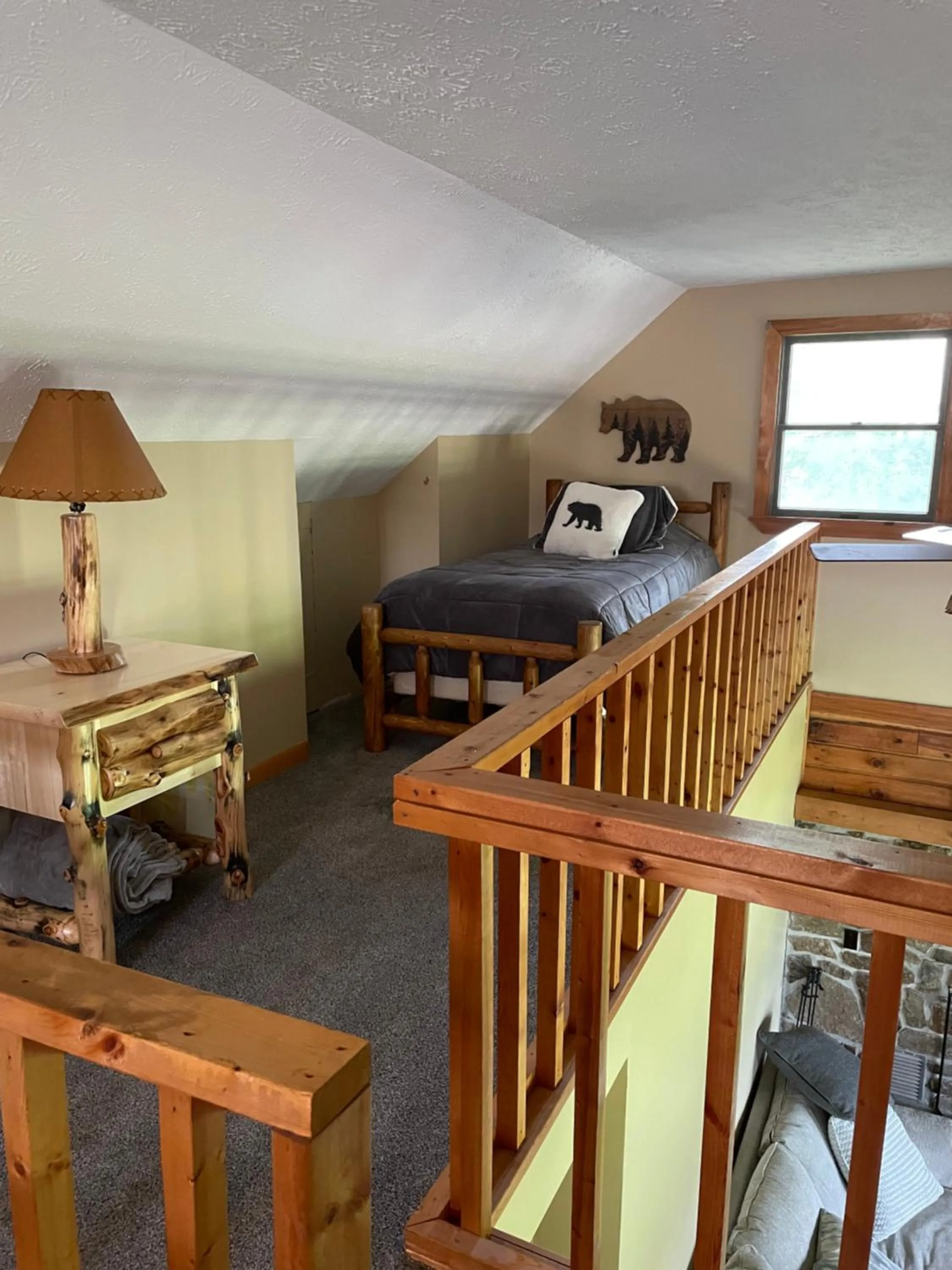 Bed in Rough Cut Lodge