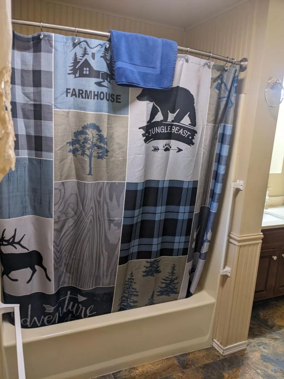 Shower in Rough Cut Lodge