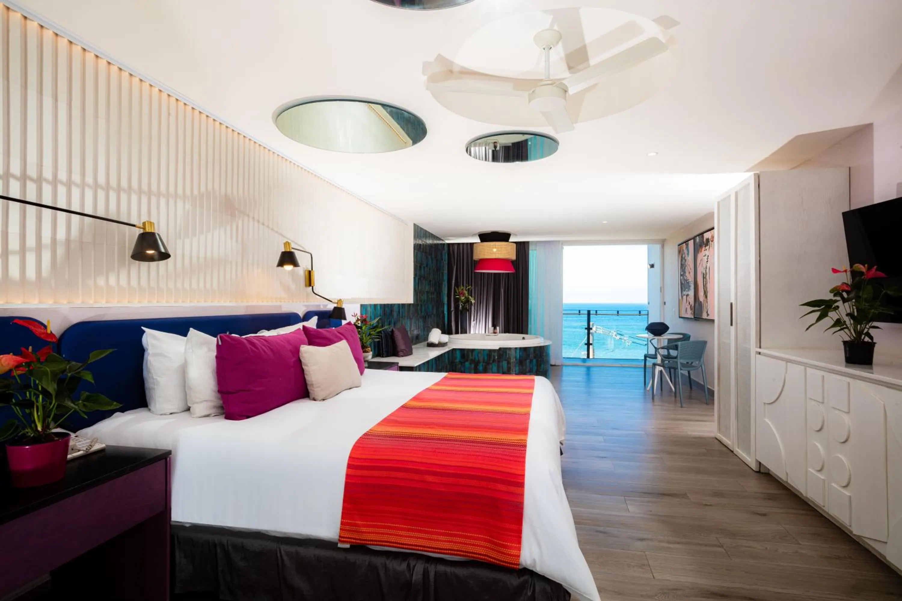 Bed in Almar LGBT Luxury Resort