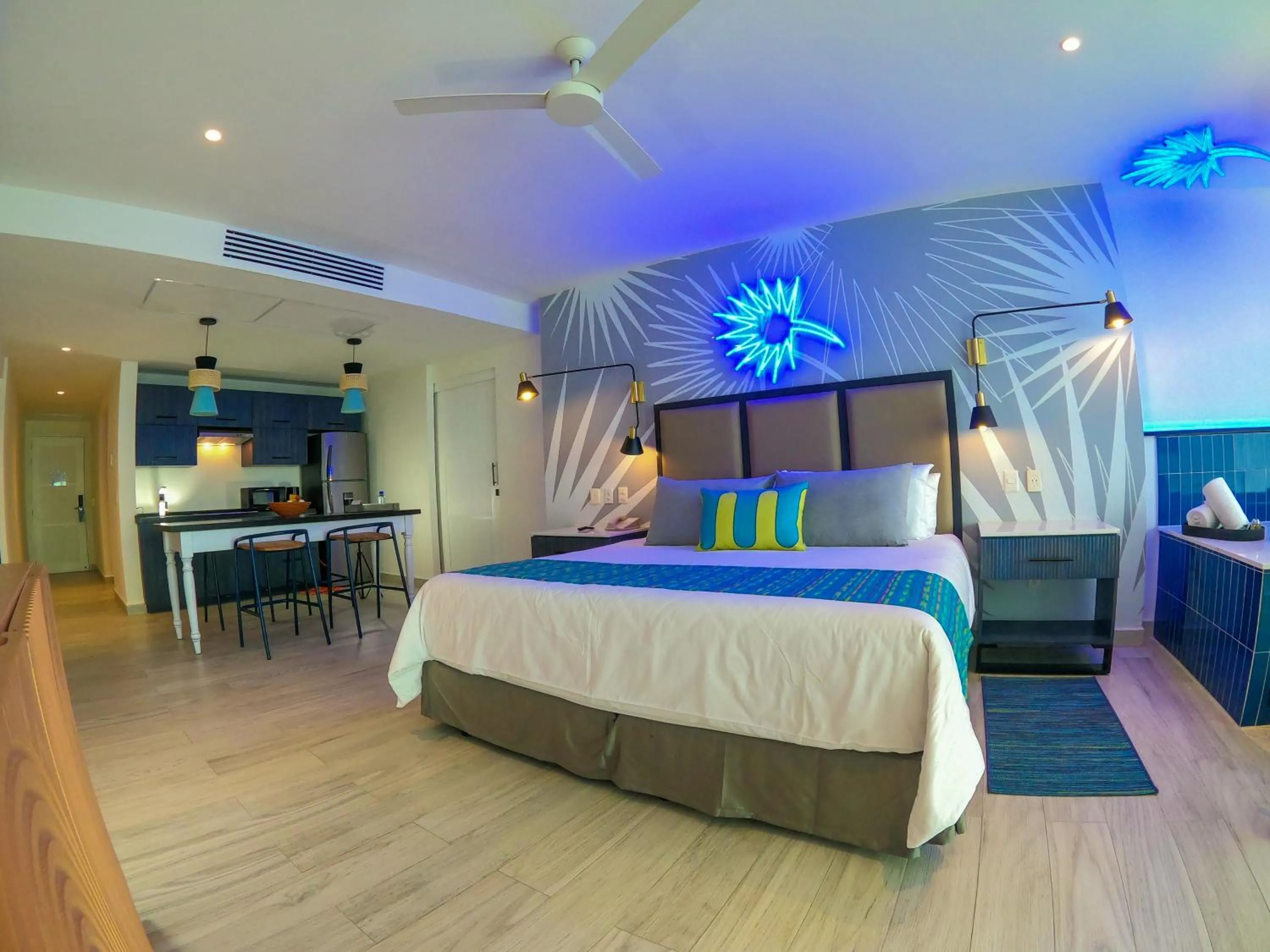 Bed in Almar LGBT Luxury Resort