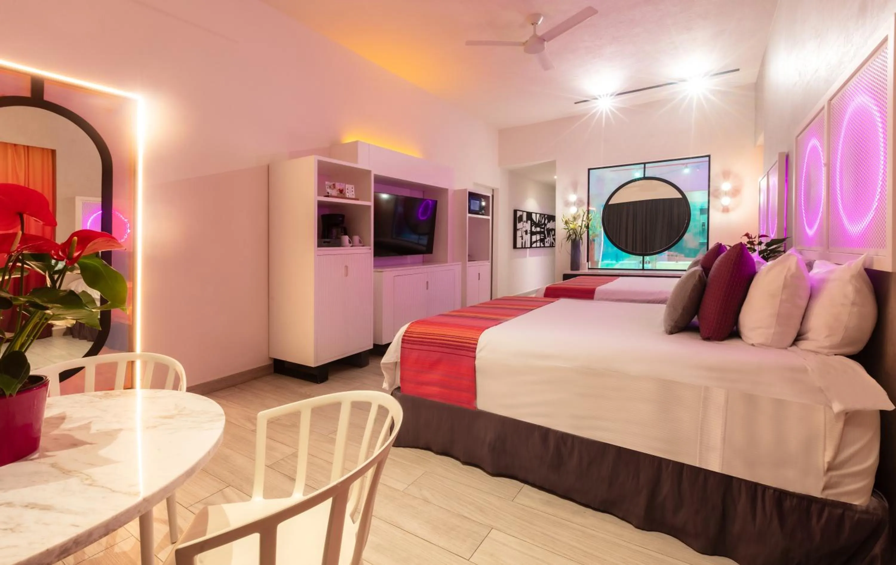 Bed in Almar LGBT Luxury Resort