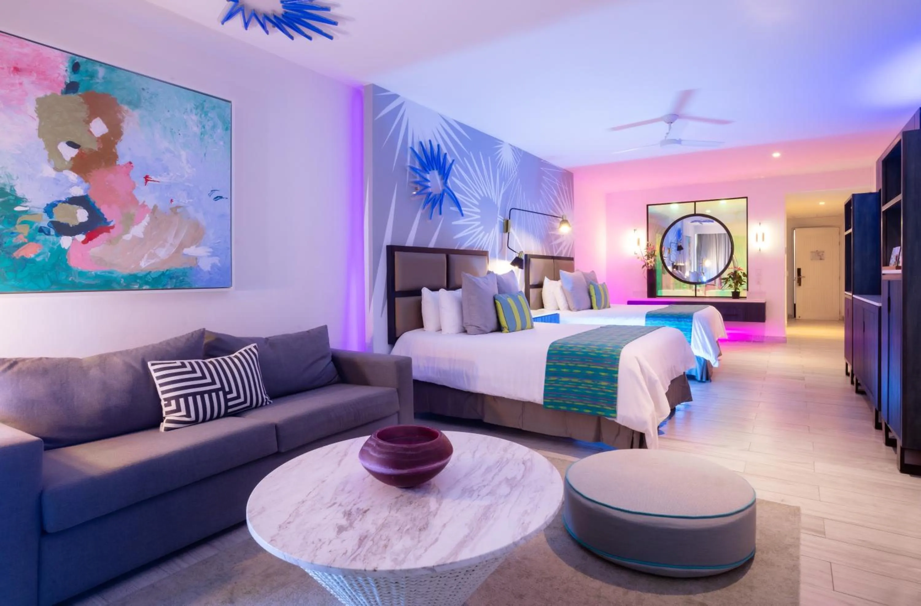 Communal lounge/ TV room, Bed in Almar LGBT Luxury Resort