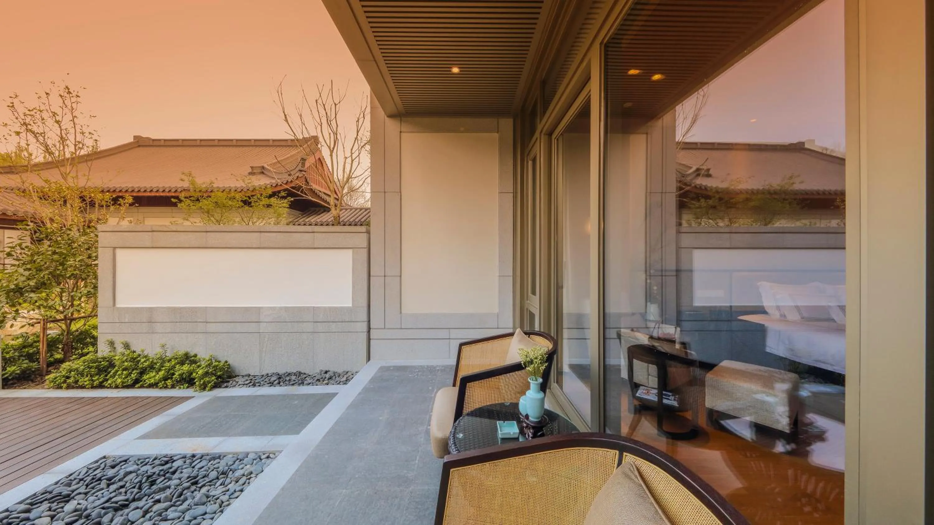 Garden view in West Lake State Guest House