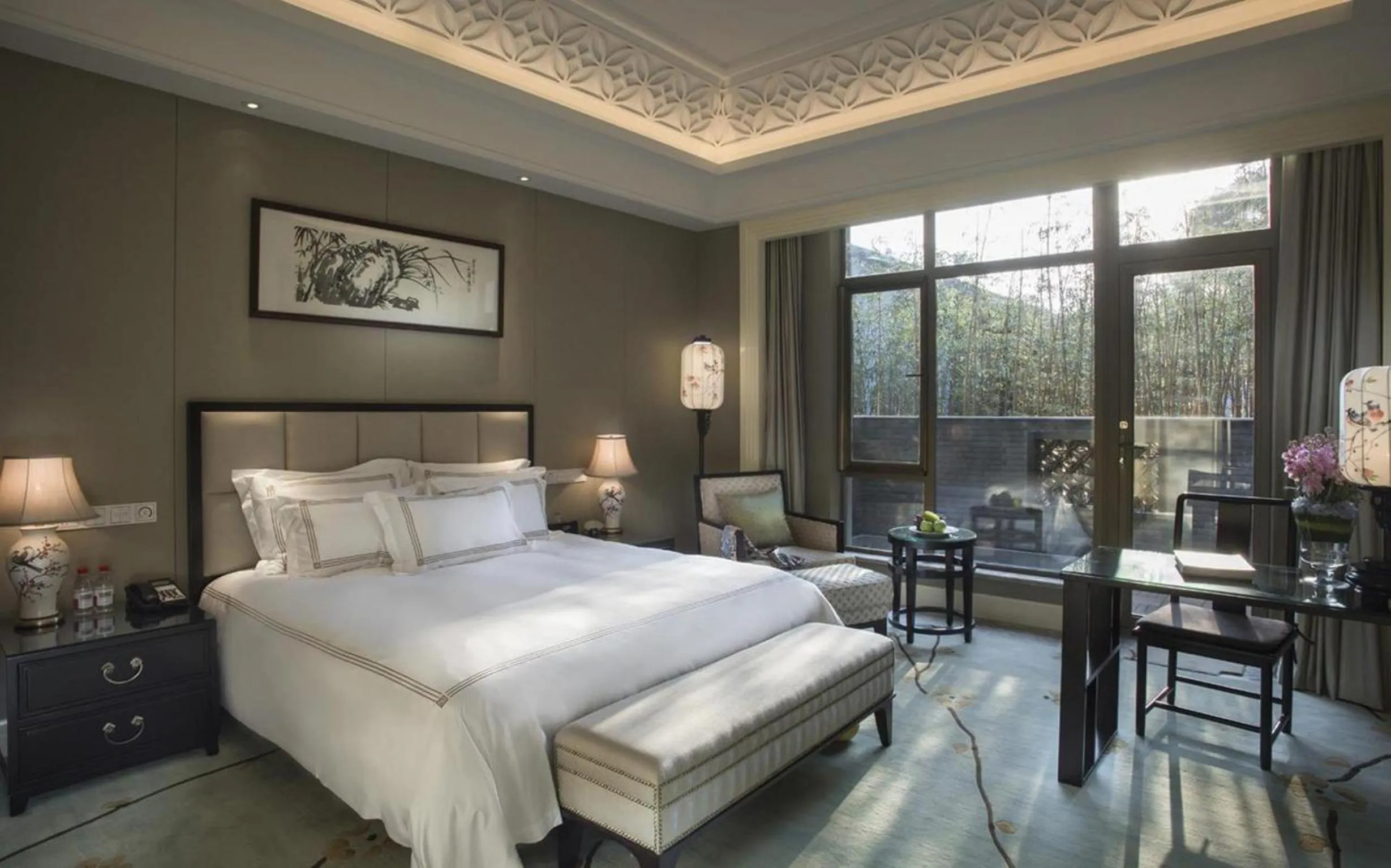 Bedroom, Bed in West Lake State Guest House