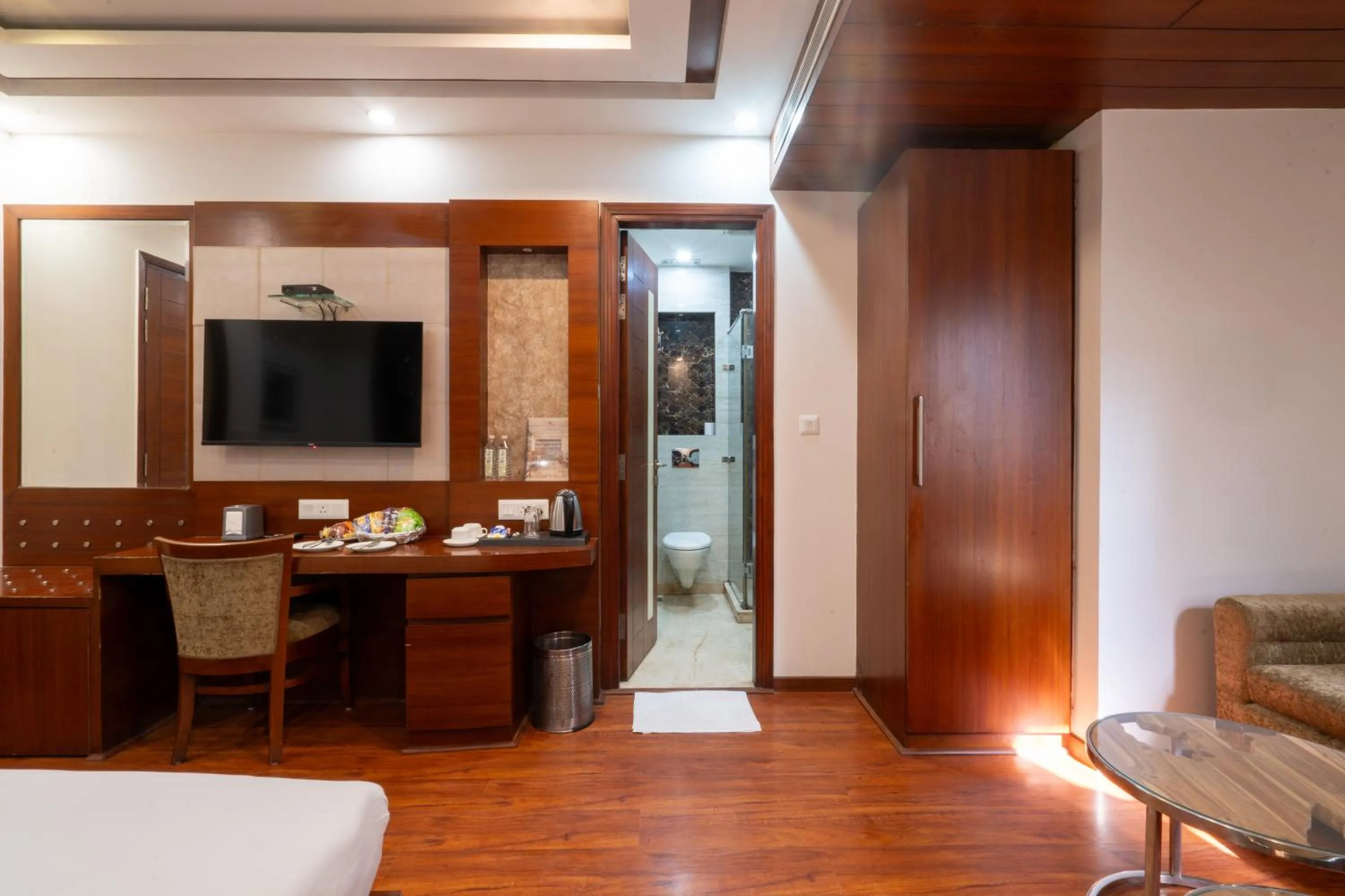 View (from property/room), Bed in Grand FFOUR near Nehru Place, Delhi