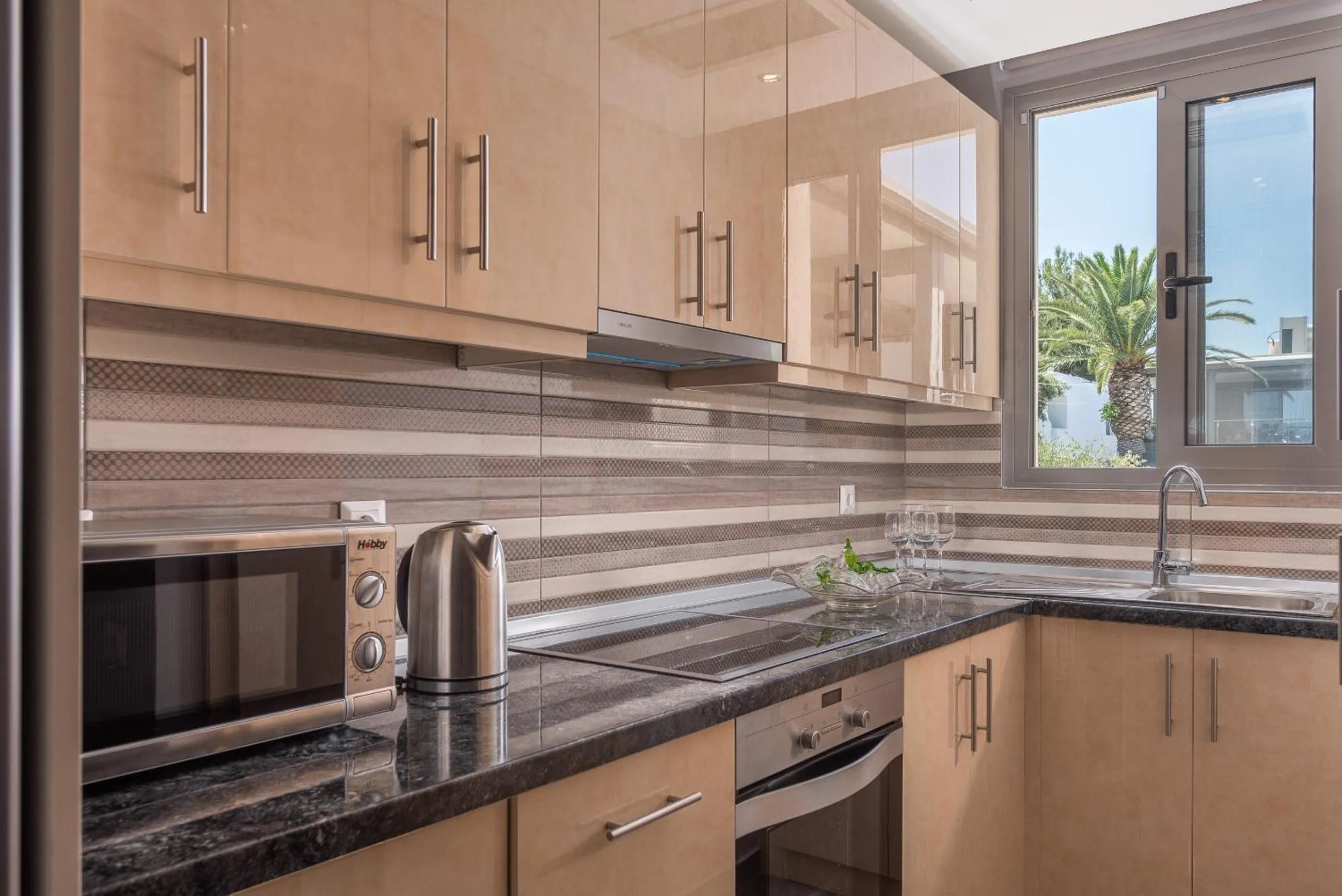 Kitchen or kitchenette in Dionysos Hotel & Suites