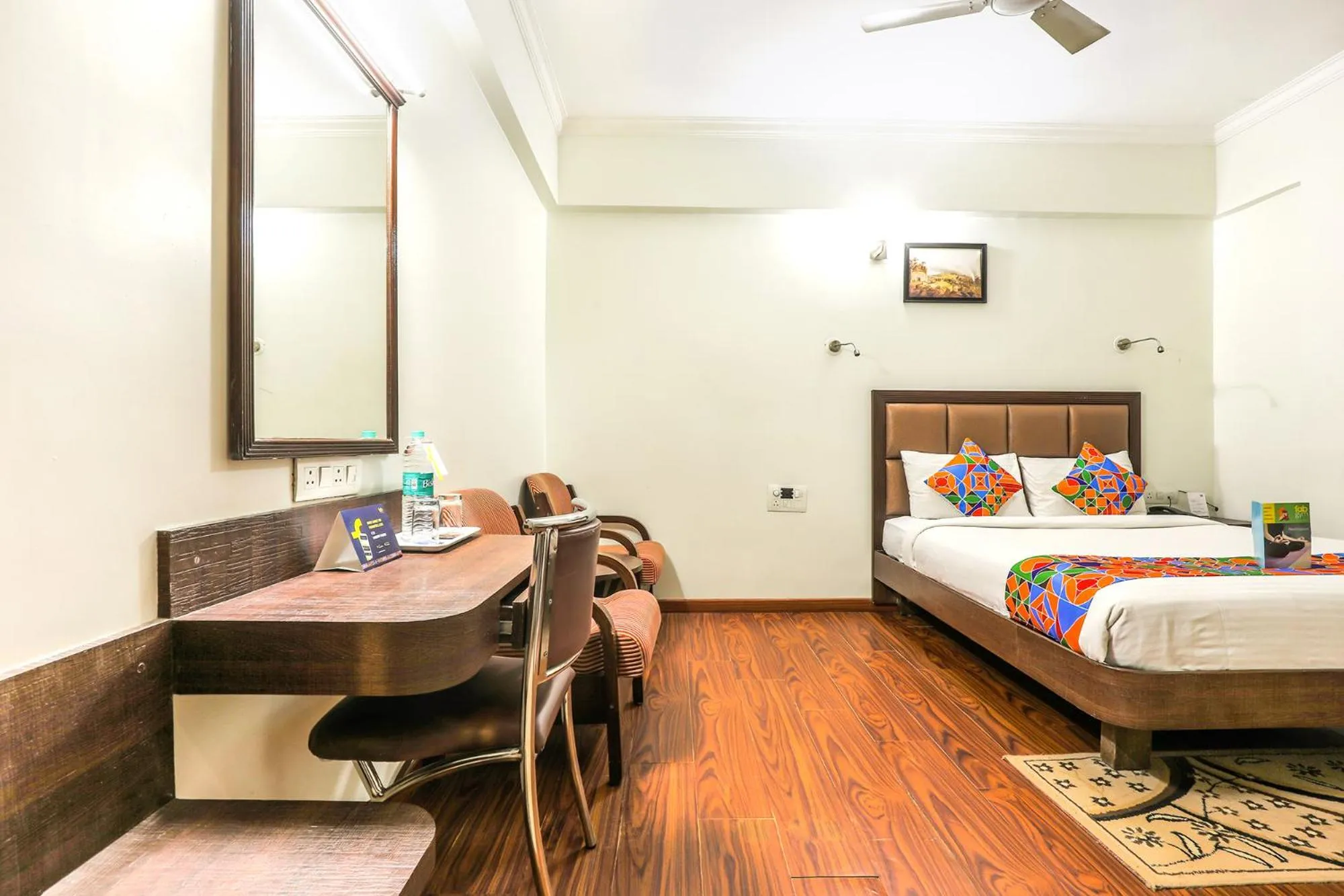 Bedroom, Bed in FabHotel Sri Krishna Suites - Bellandur