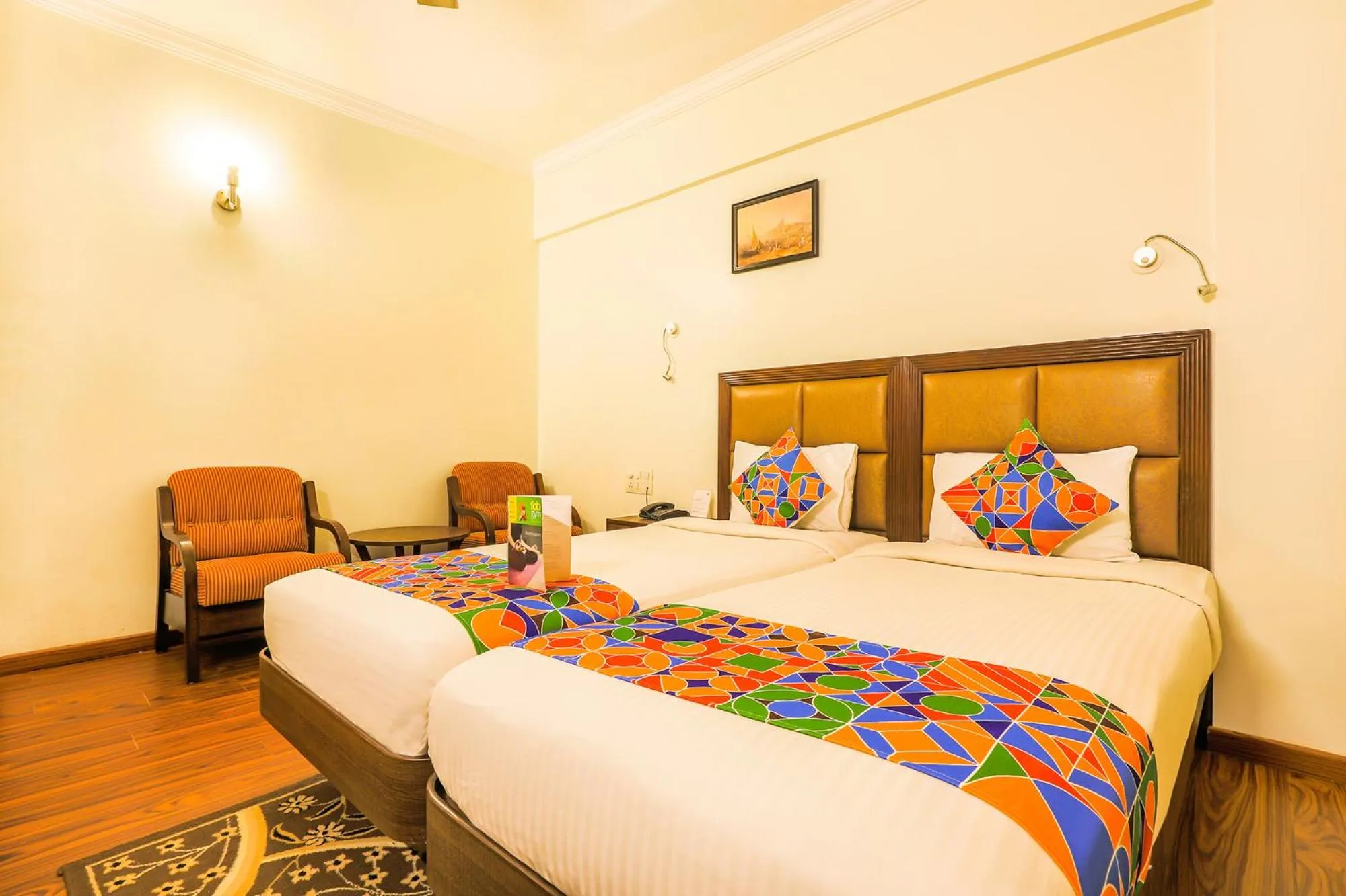 Bedroom, Bed in FabHotel Sri Krishna Suites - Bellandur