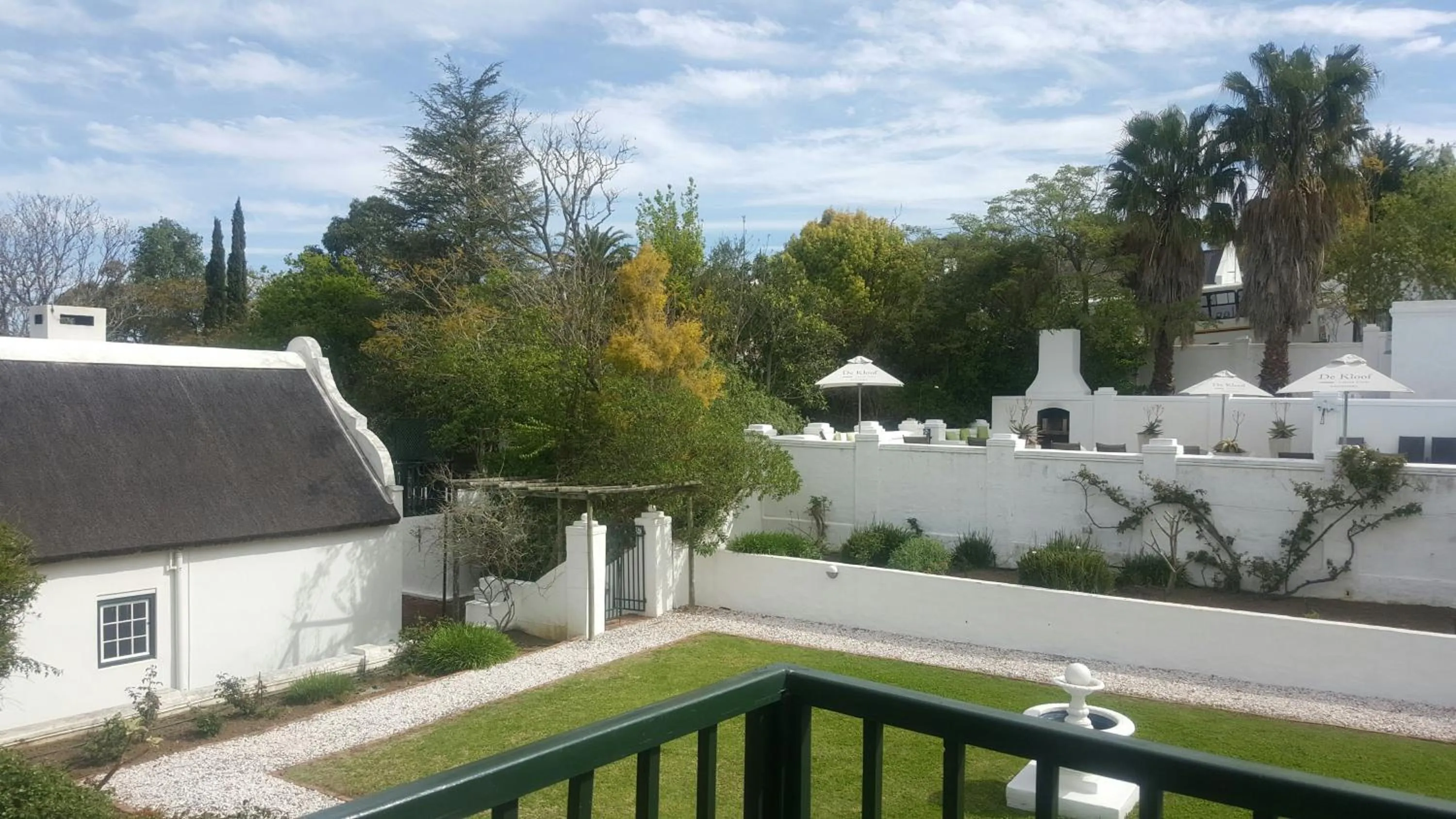 Garden view in De Kloof Heritage Estate and Wellness