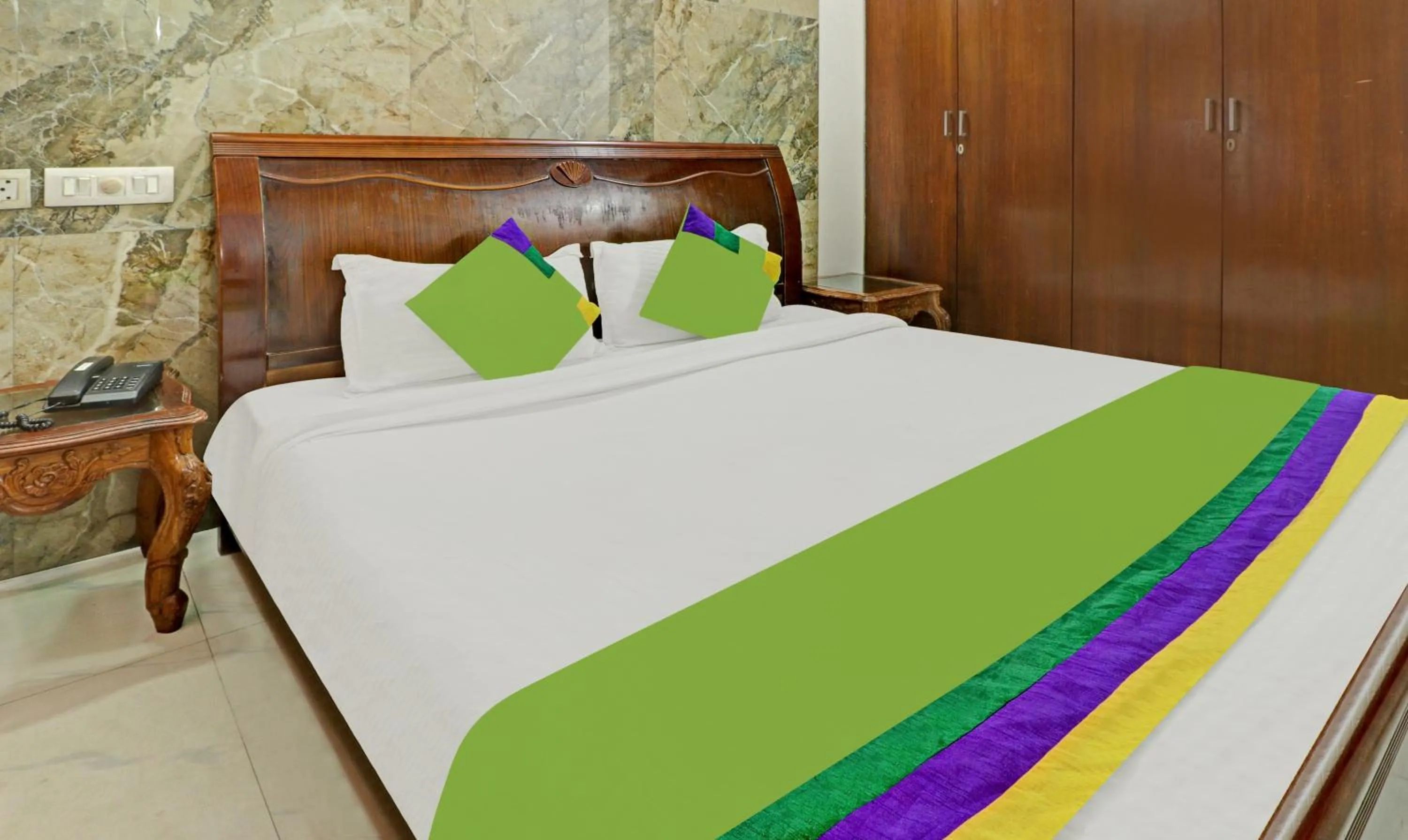 Bedroom, Bed in Treebo Sky 5