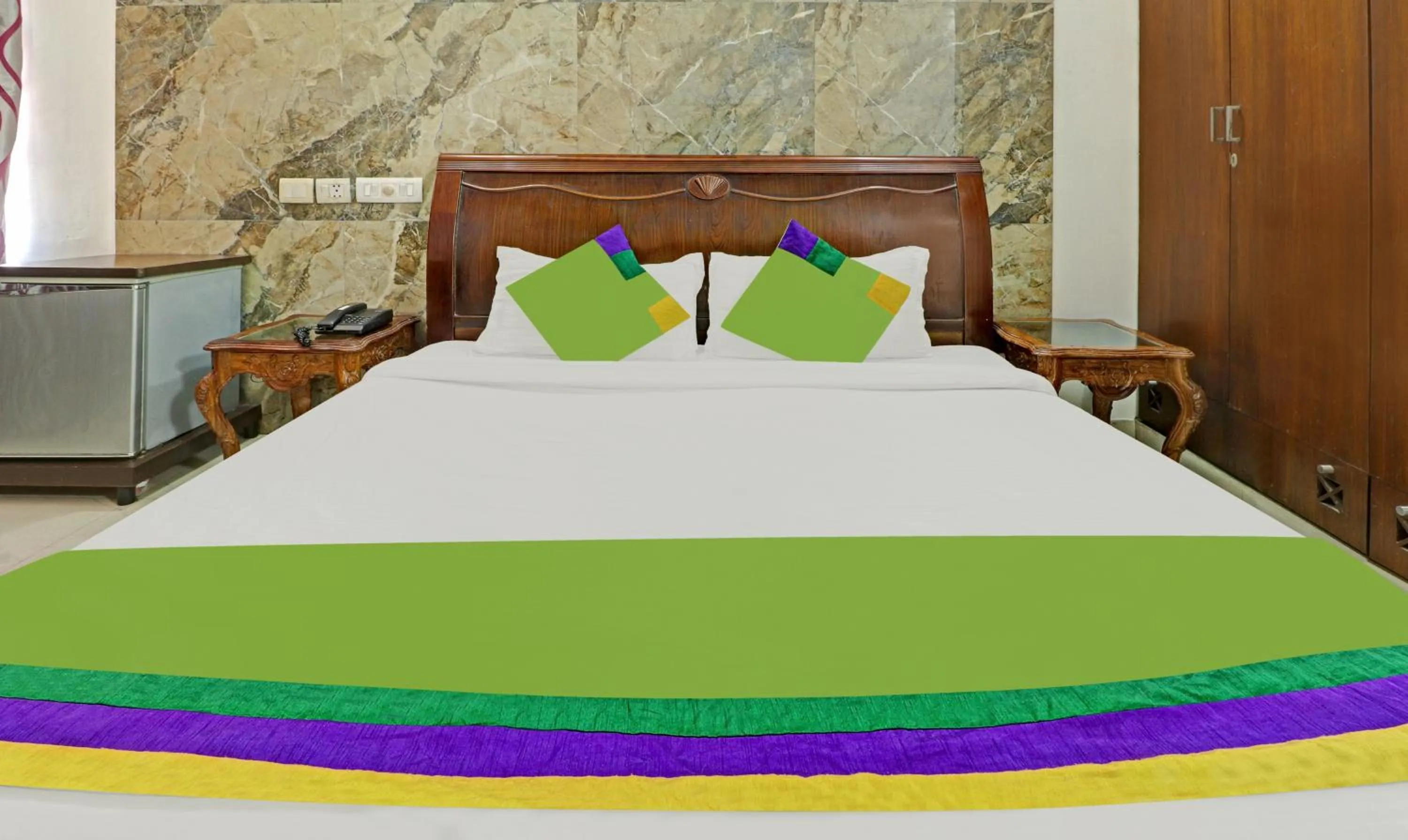 Bedroom, Bed in Treebo Sky 5