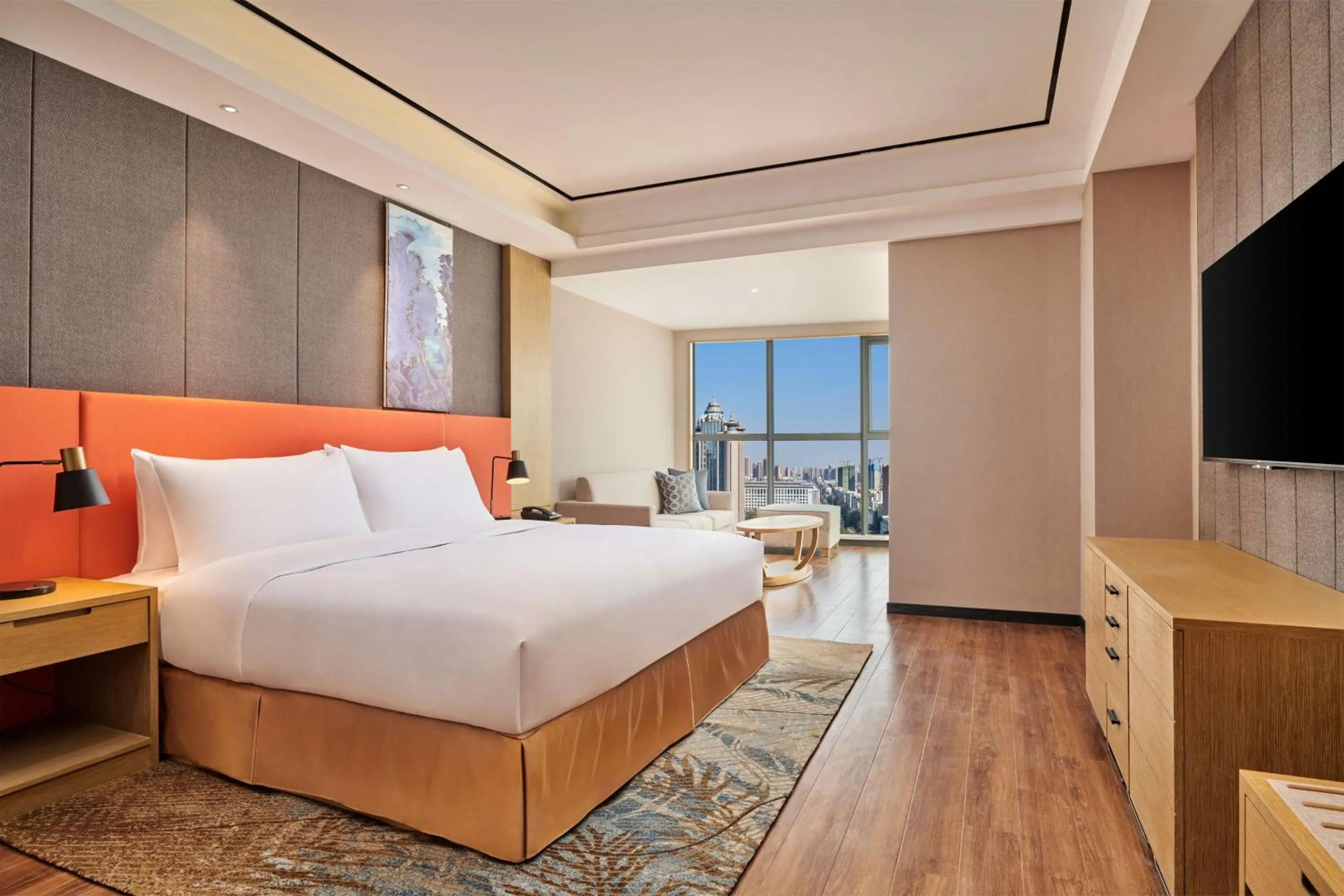 Bed in Hilton Garden Inn Wuhan Hankou