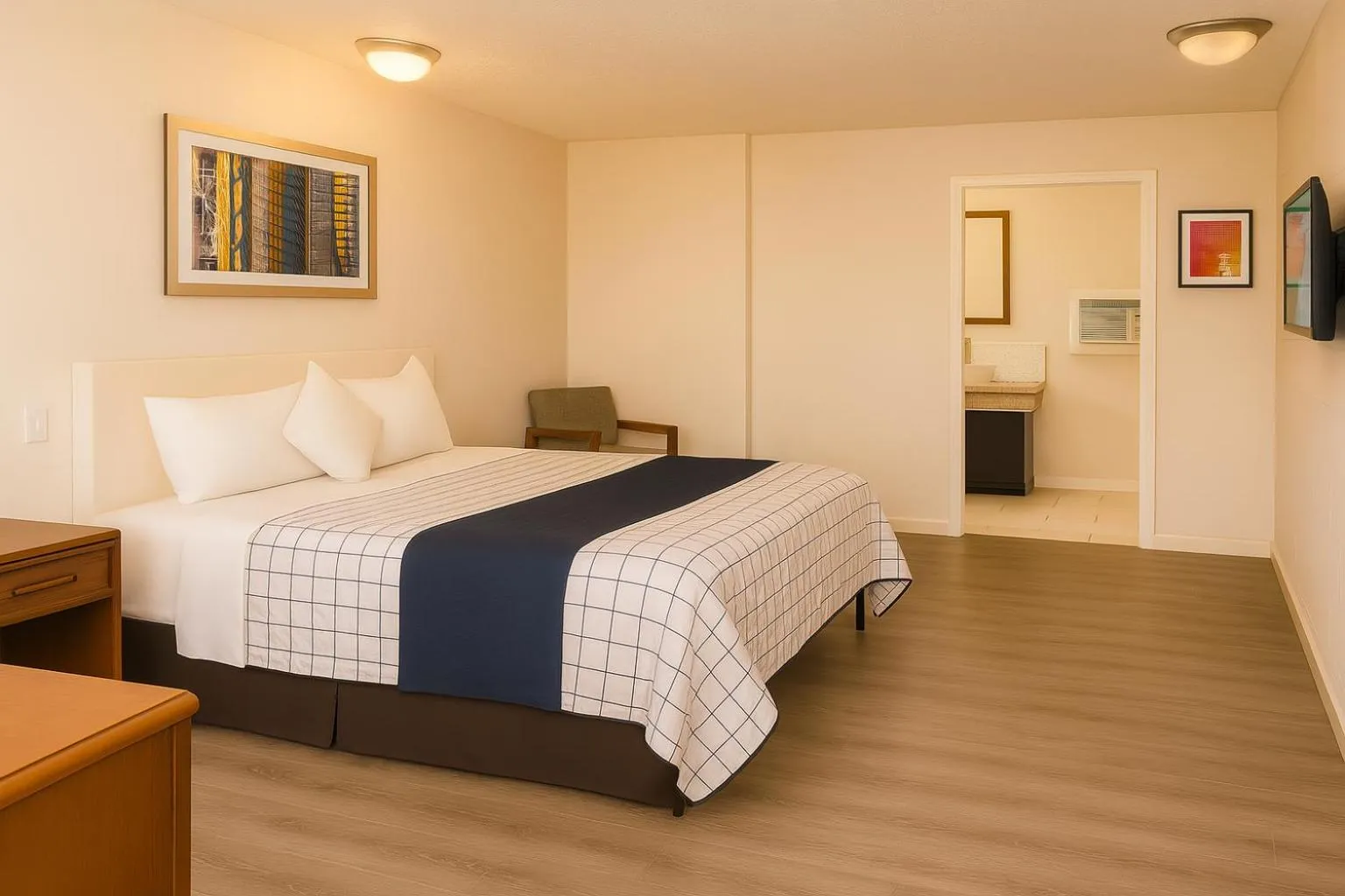 Bed in Sawmill Lodges Motel