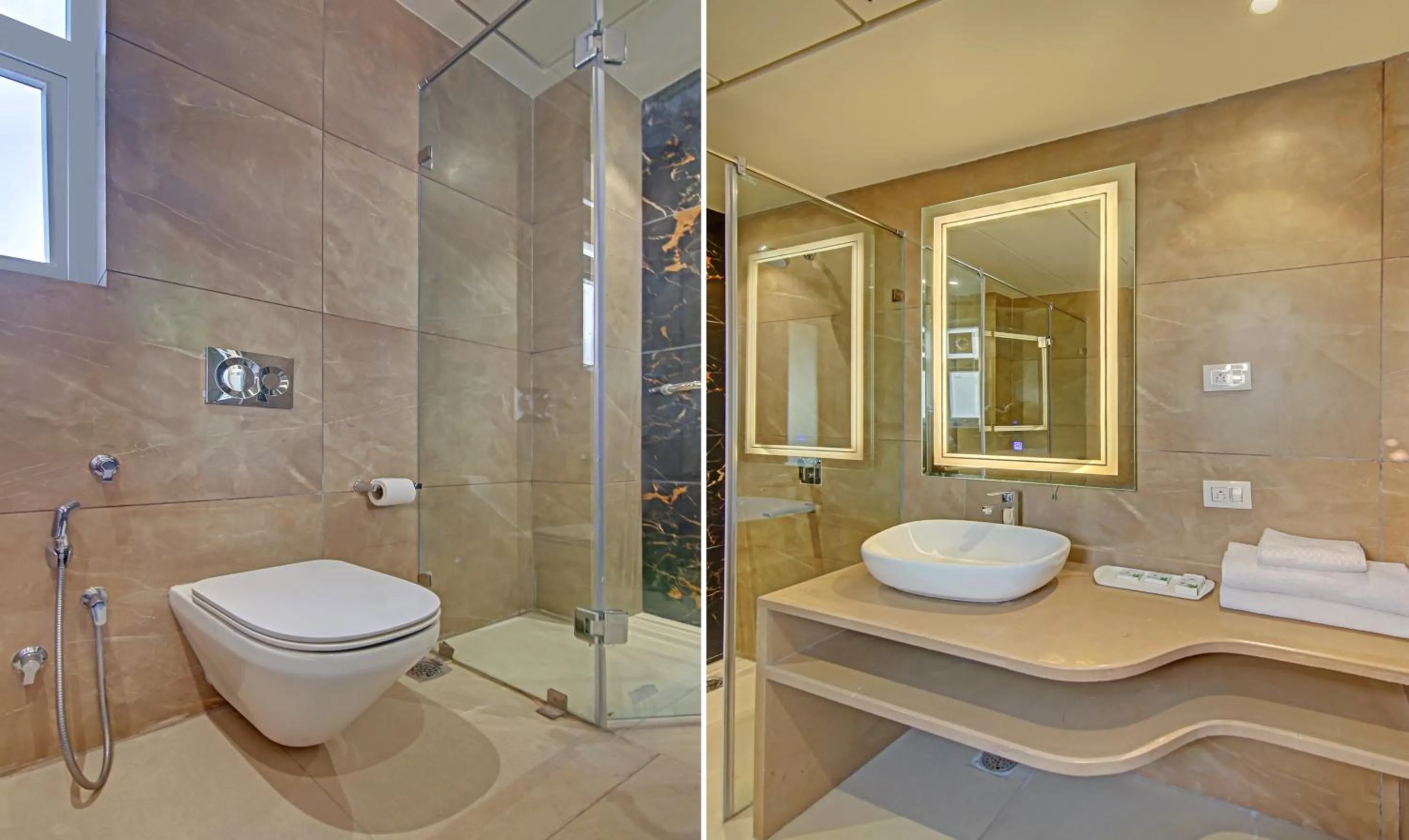 Toilet in Treebo Premium Relax Inn Patel Nagar