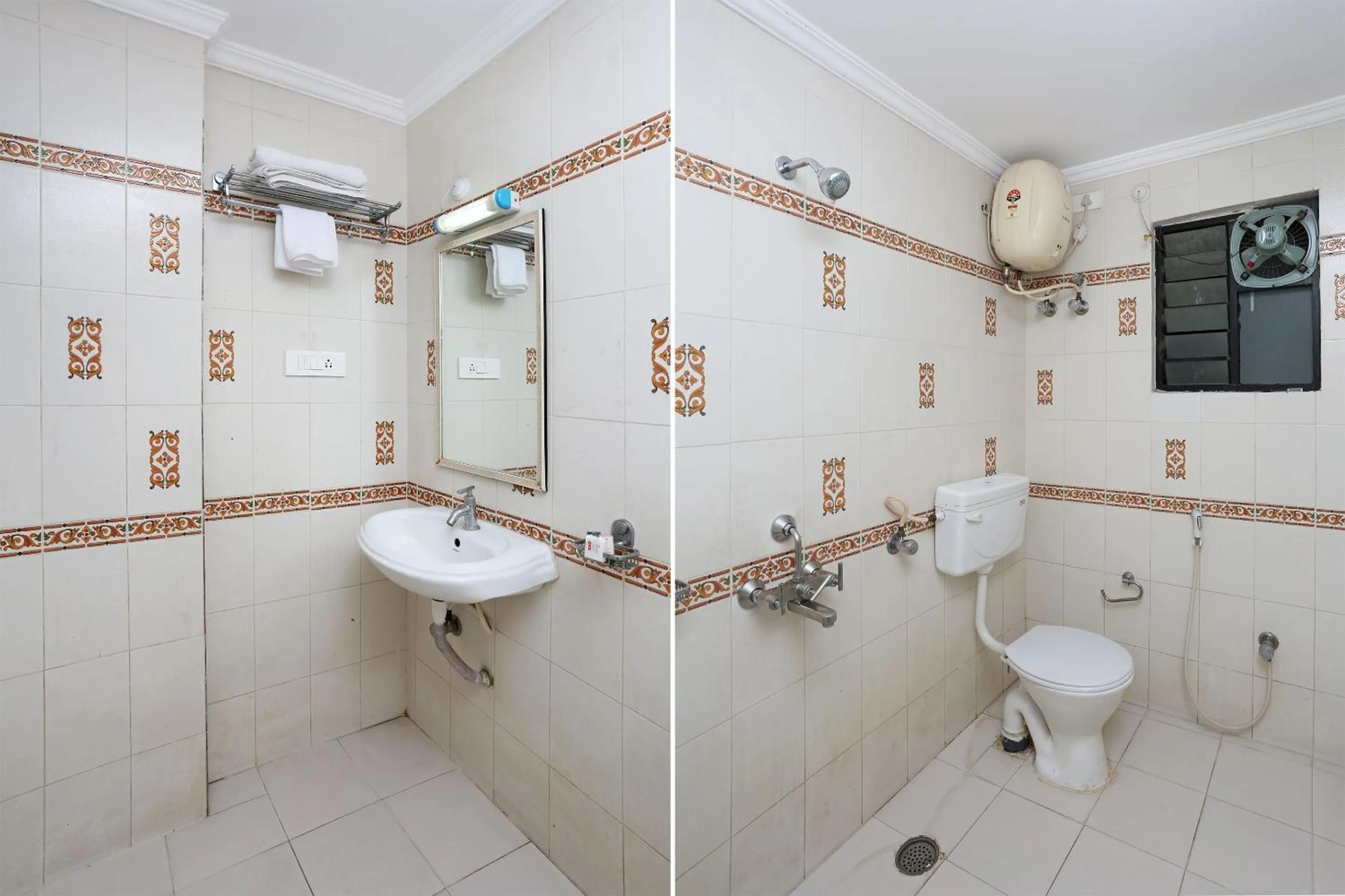 Bathroom in Hotel O Saraswathi Residency Near SR Nagar Metro Station