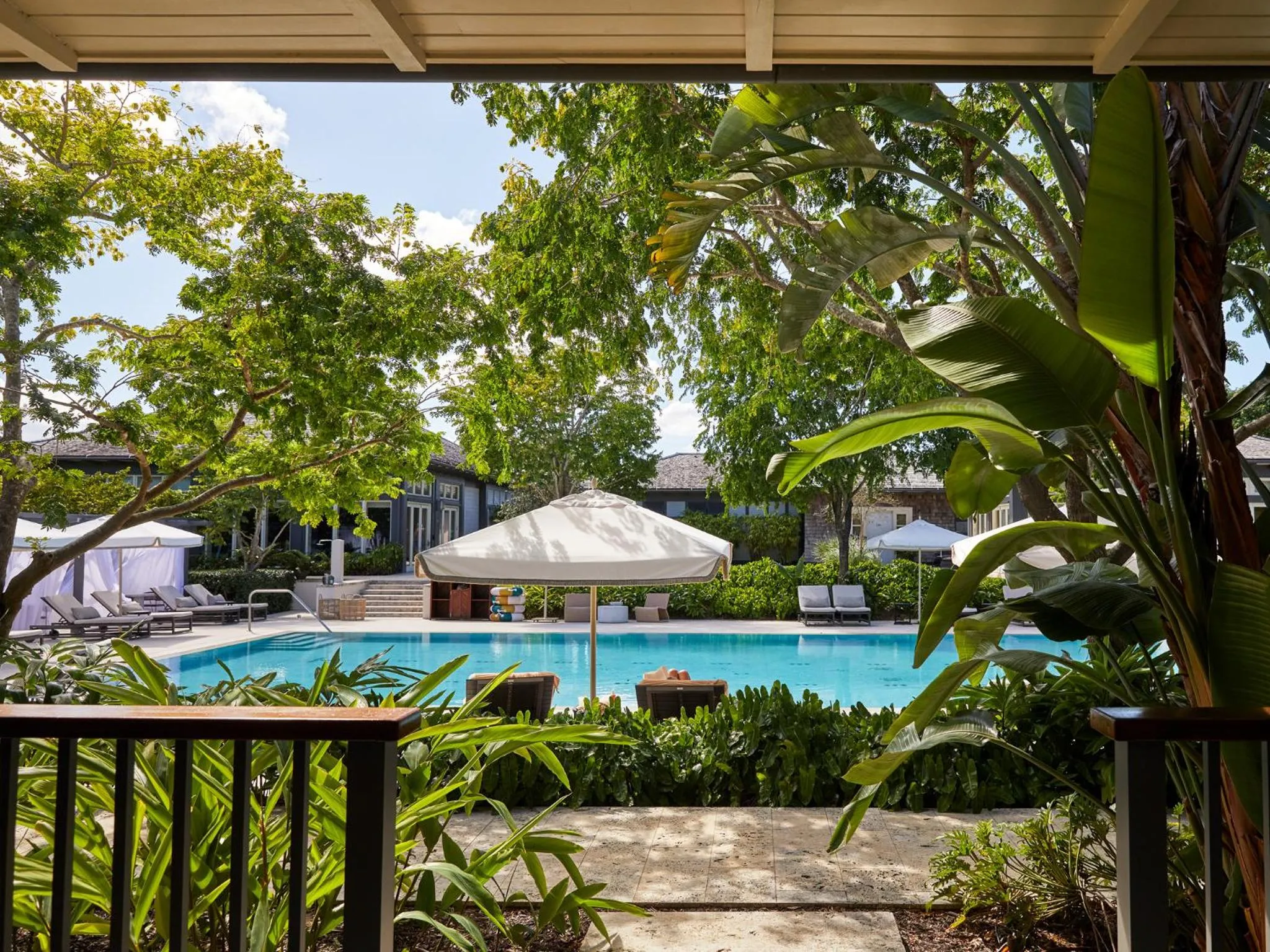 Pool view in The Island House