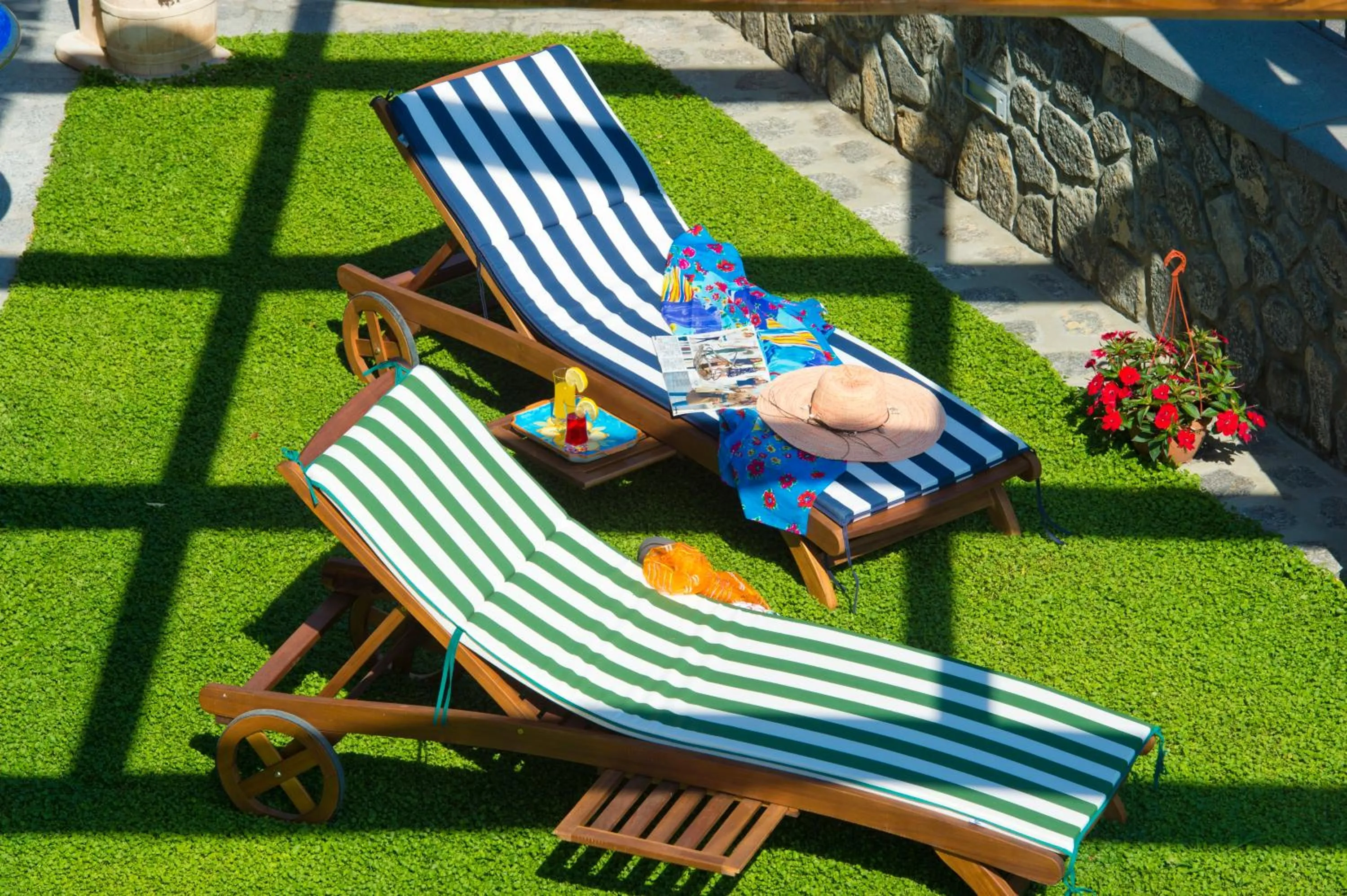 Garden view in La Mela Blu