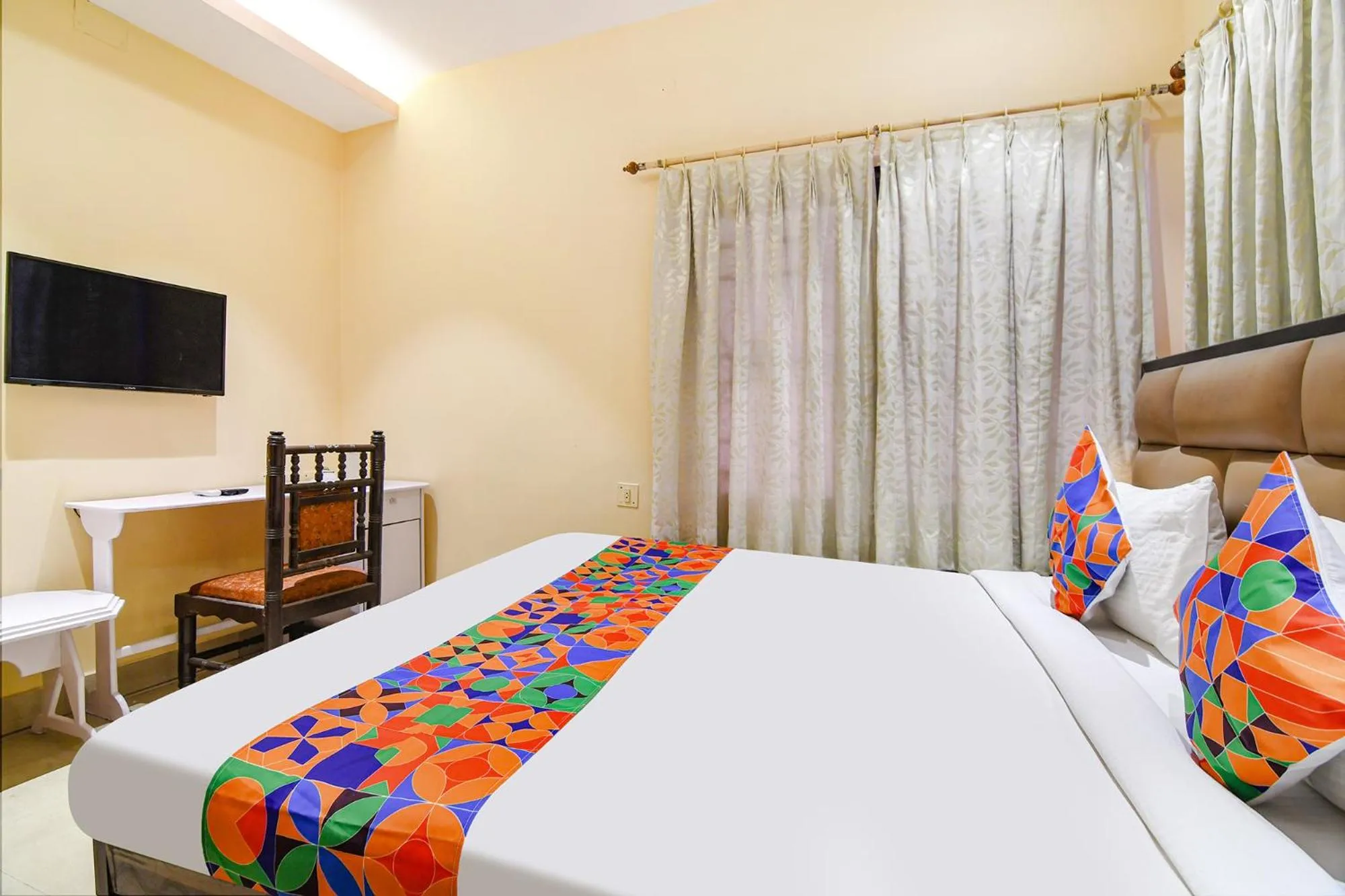 Bed in FabHotel Aayash - Nr City Center Metro Station