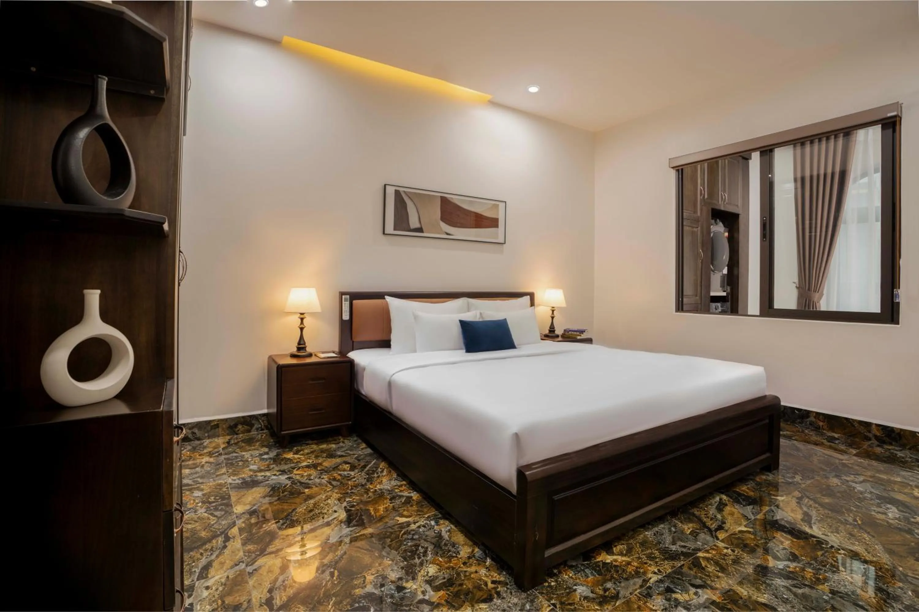 Bed in Hai An Hotel Suites Ha Noi