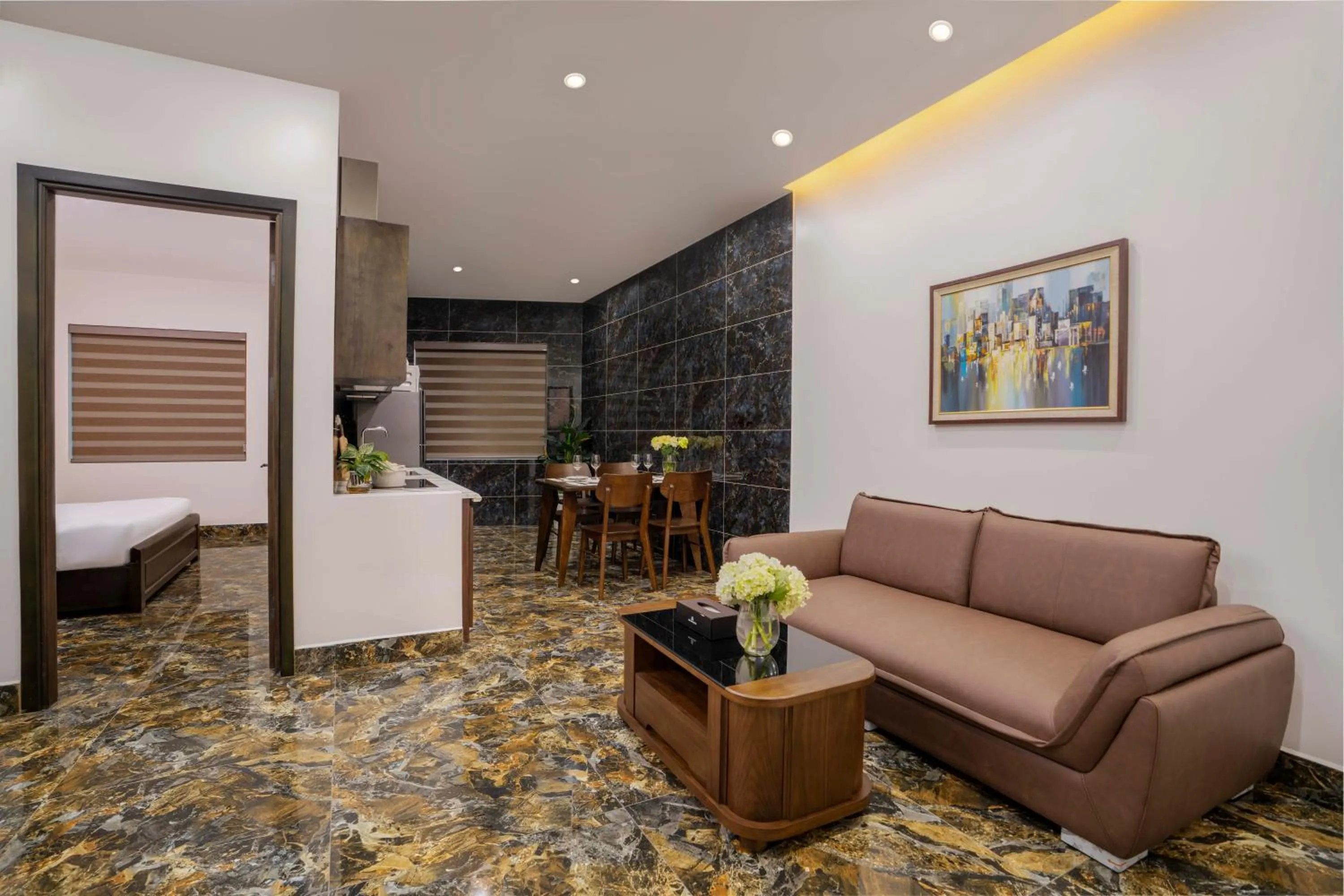 Living room, Bed in Hai An Hotel Suites Ha Noi