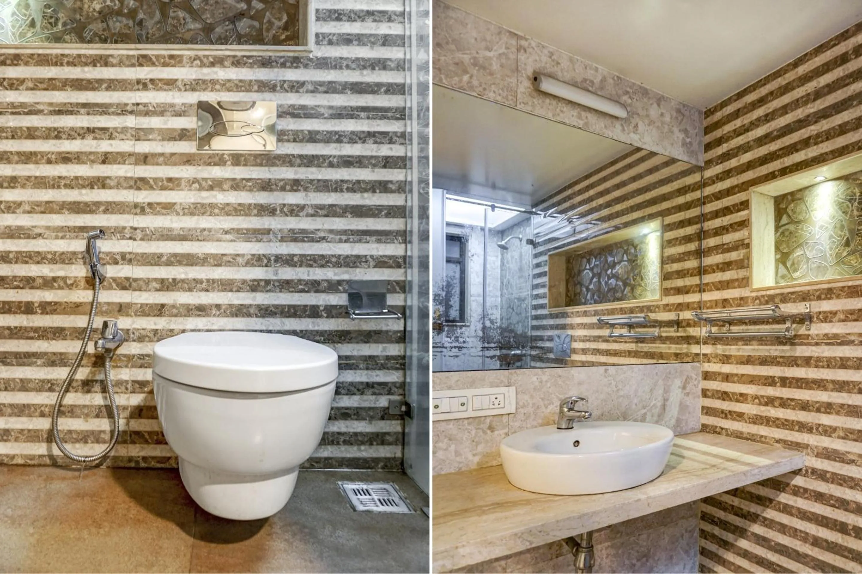 Bathroom in Super Townhouse OAK Regal Inn Near Sant Tukaram Nagar Metro Station