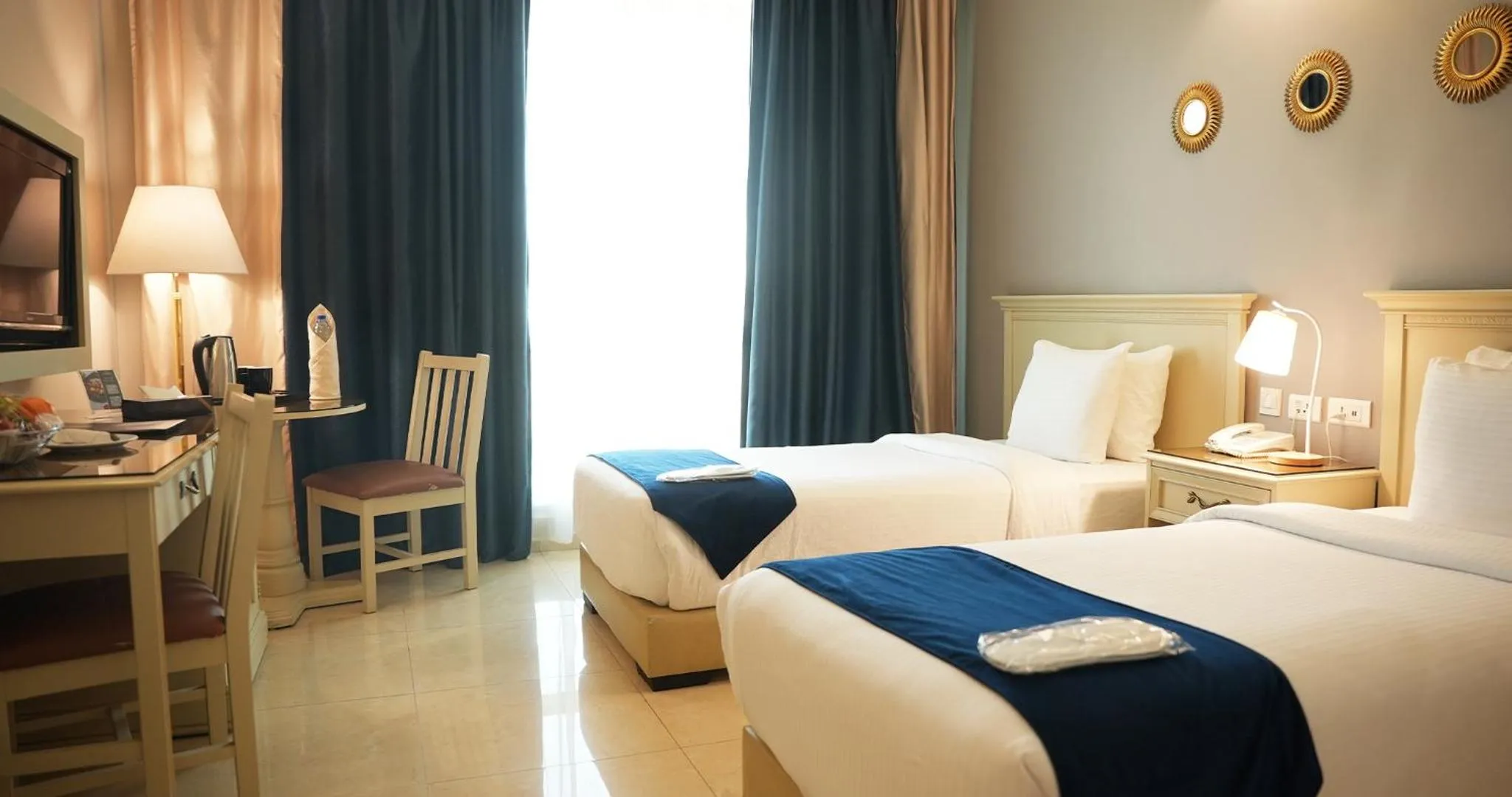 Bed in Amman West Luxury Hotel By Azar