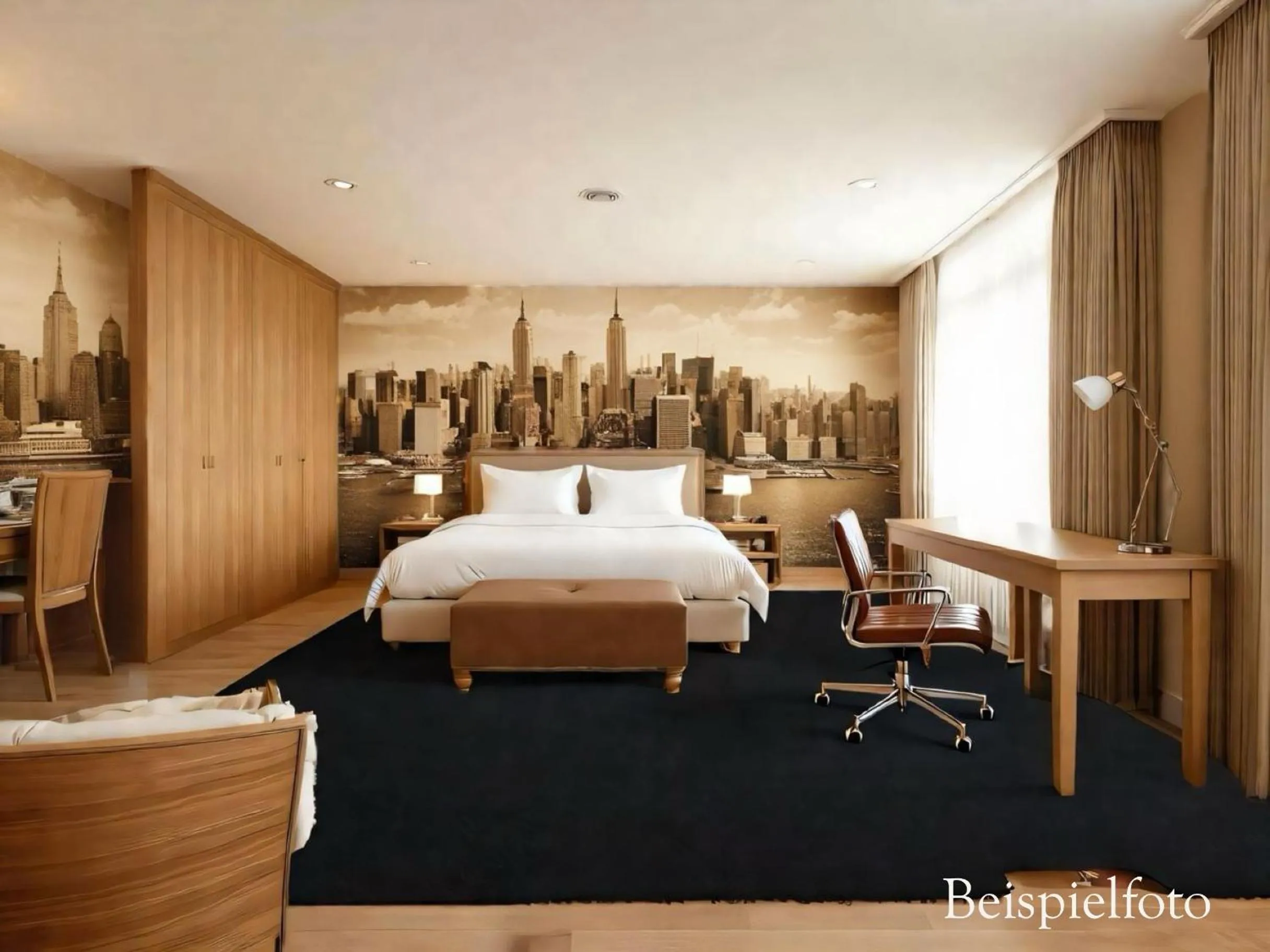 Bedroom, Bed in Main Plaza Suite Tower