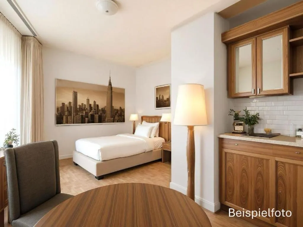 Bed in Main Plaza Suite Tower