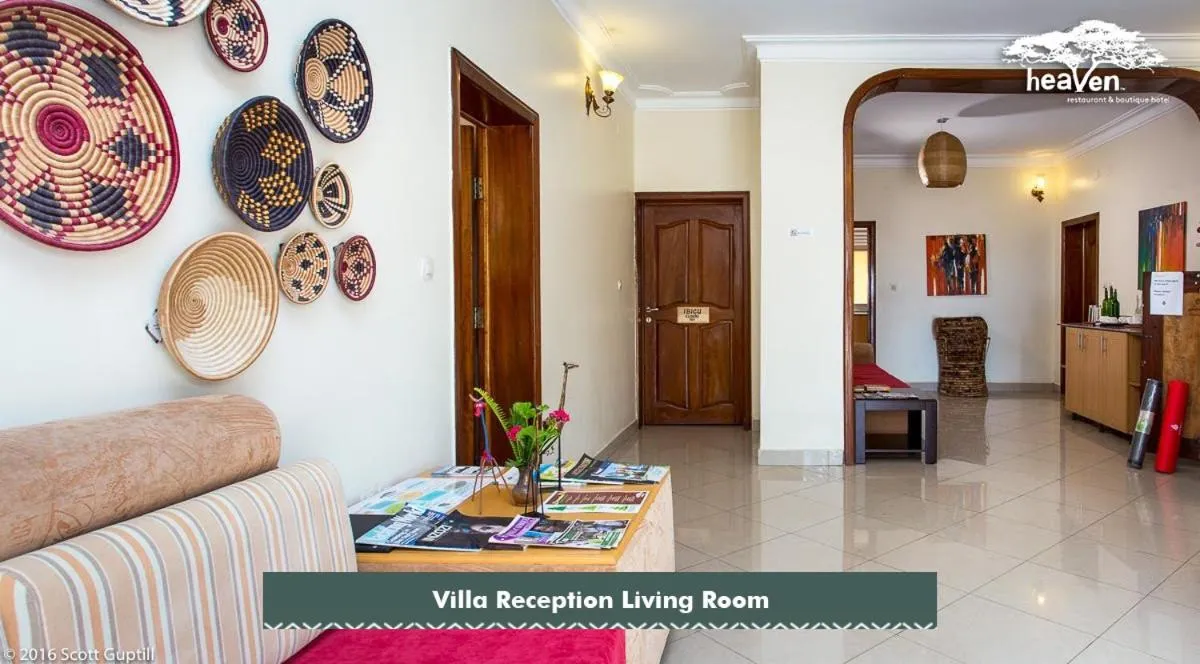 Seating area in Heaven Restaurant & Boutique Hotel