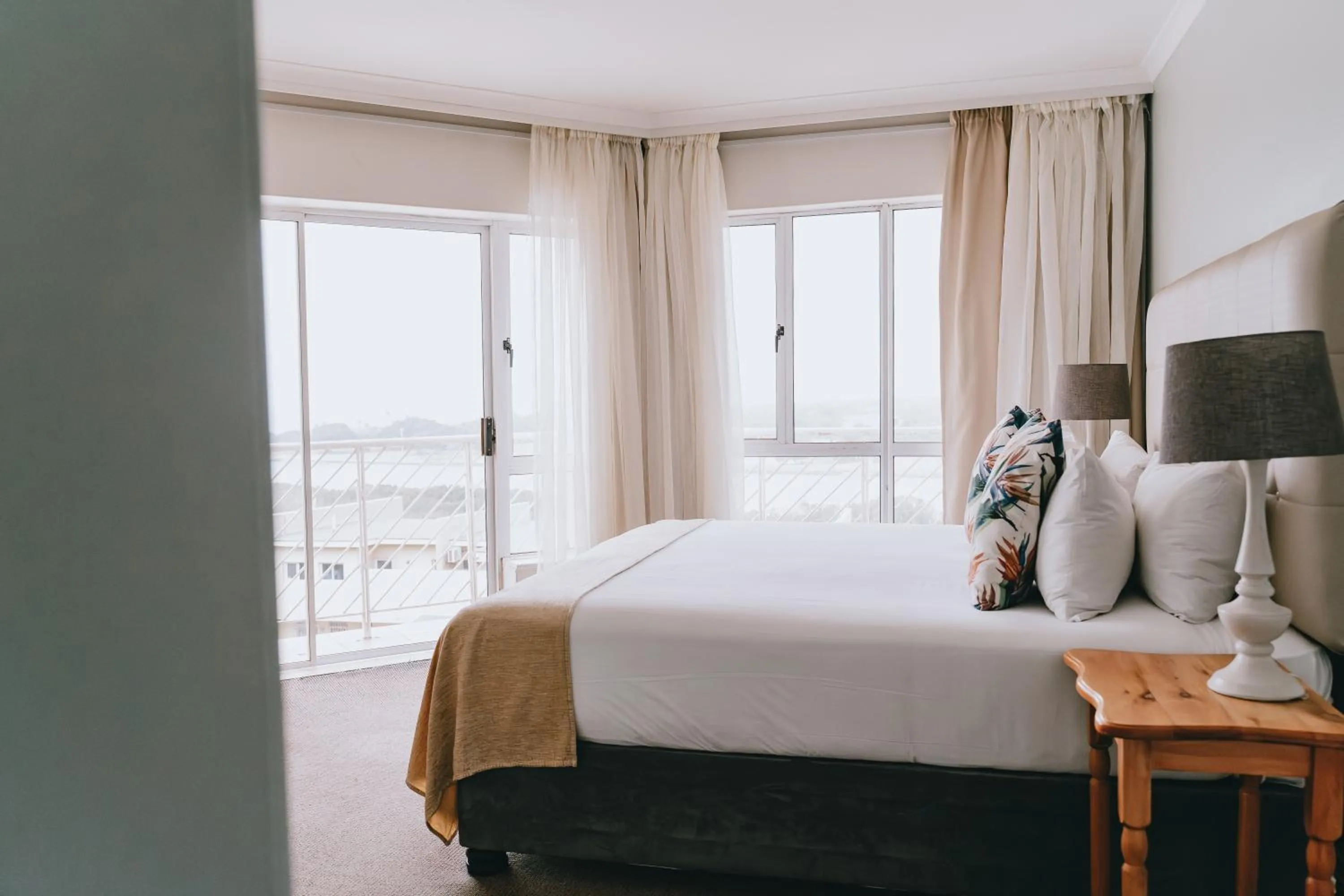 Bed in The Riverside Hotel