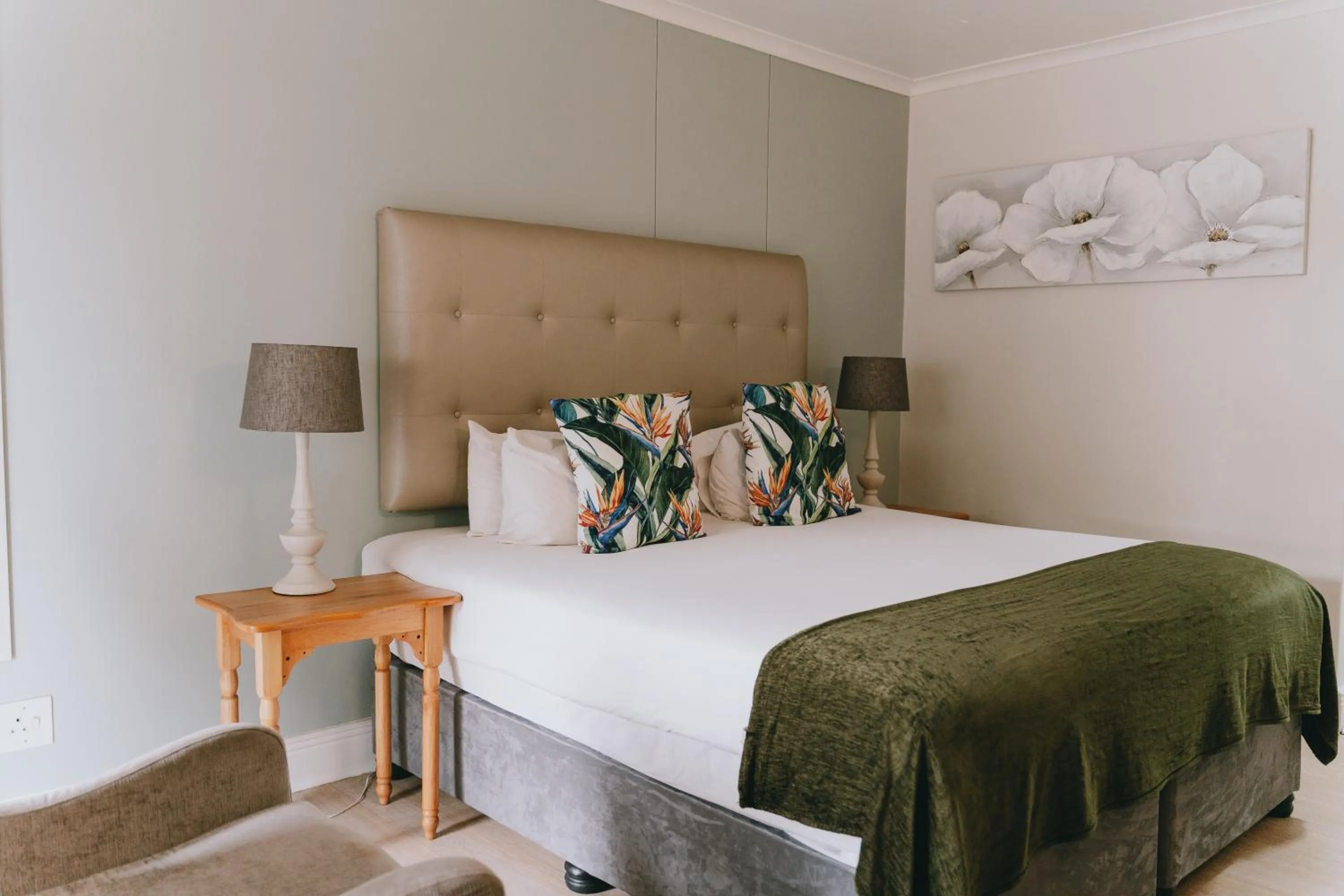 Bed in The Riverside Hotel