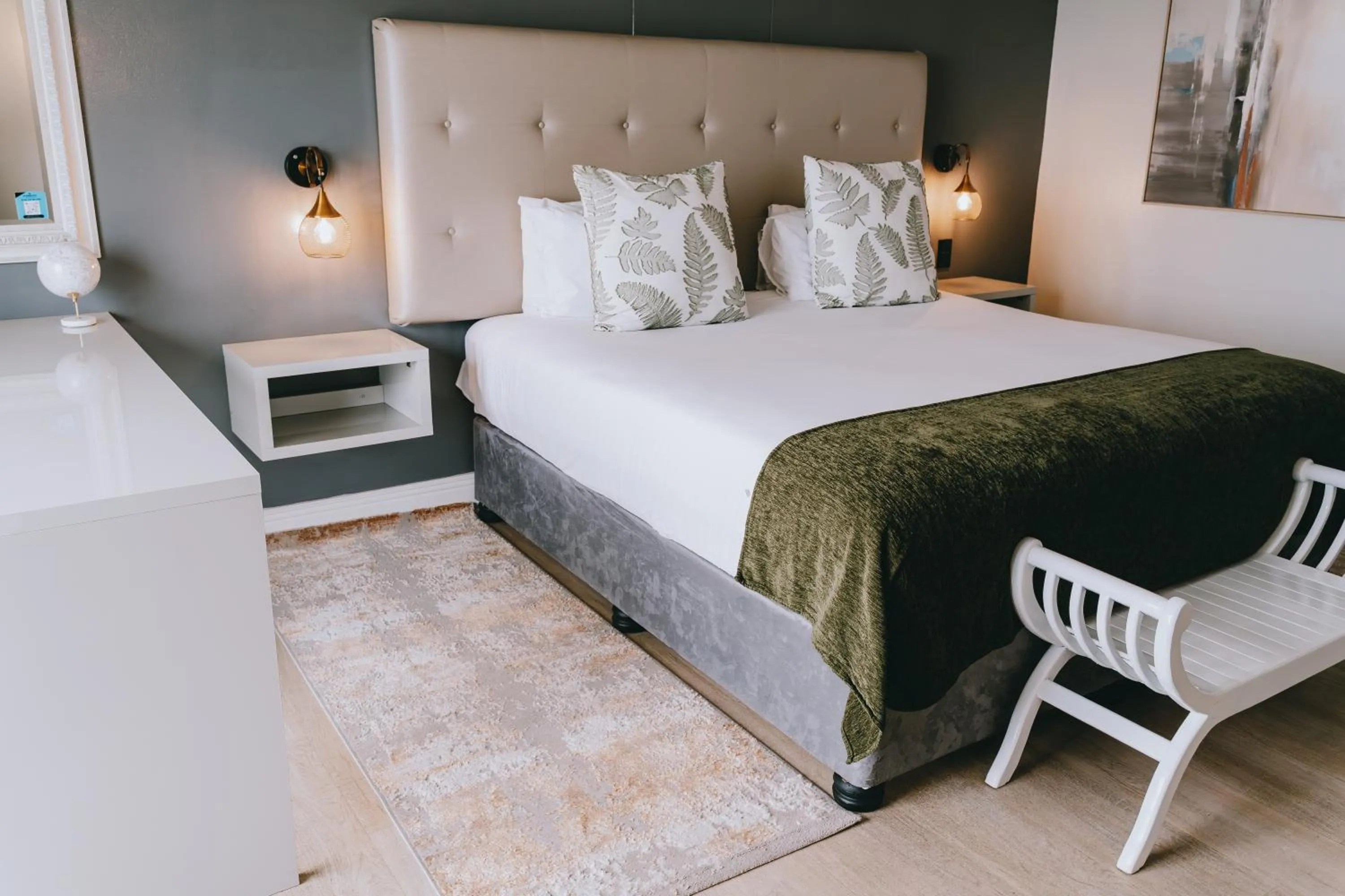 Bed in The Riverside Hotel