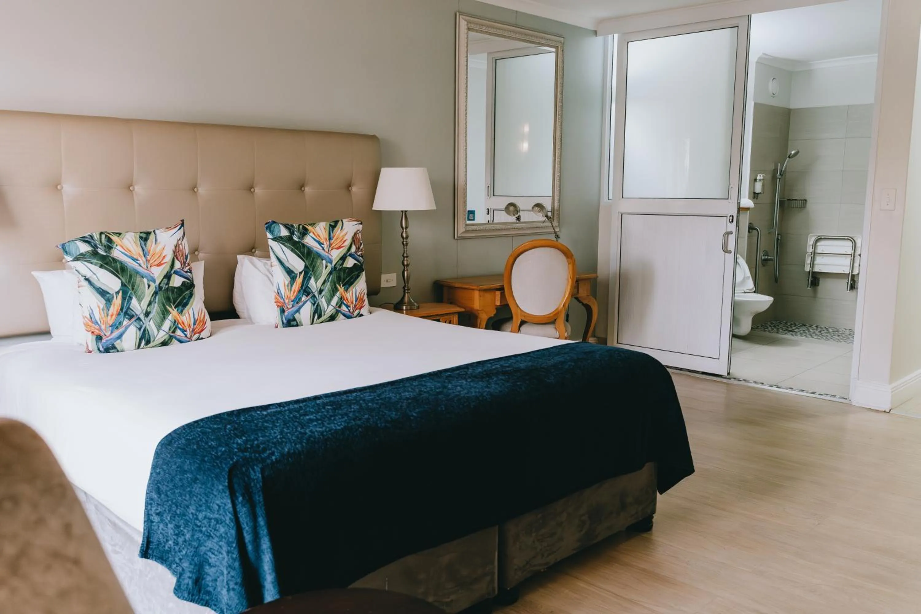 Bed in The Riverside Hotel