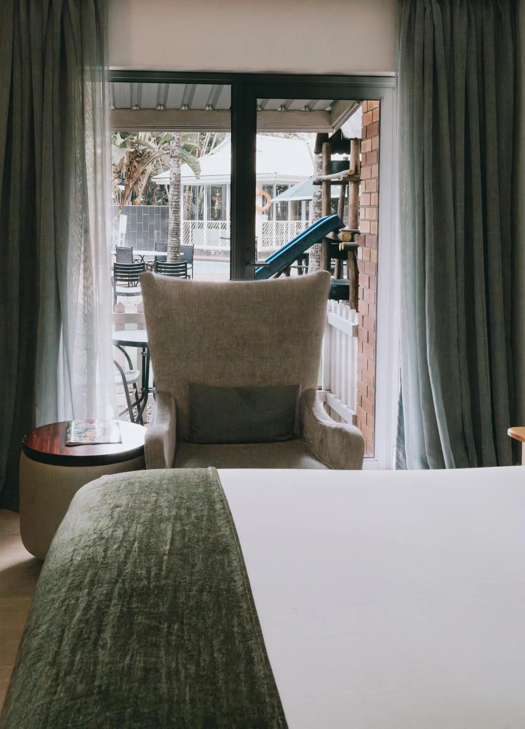 Bed in The Riverside Hotel