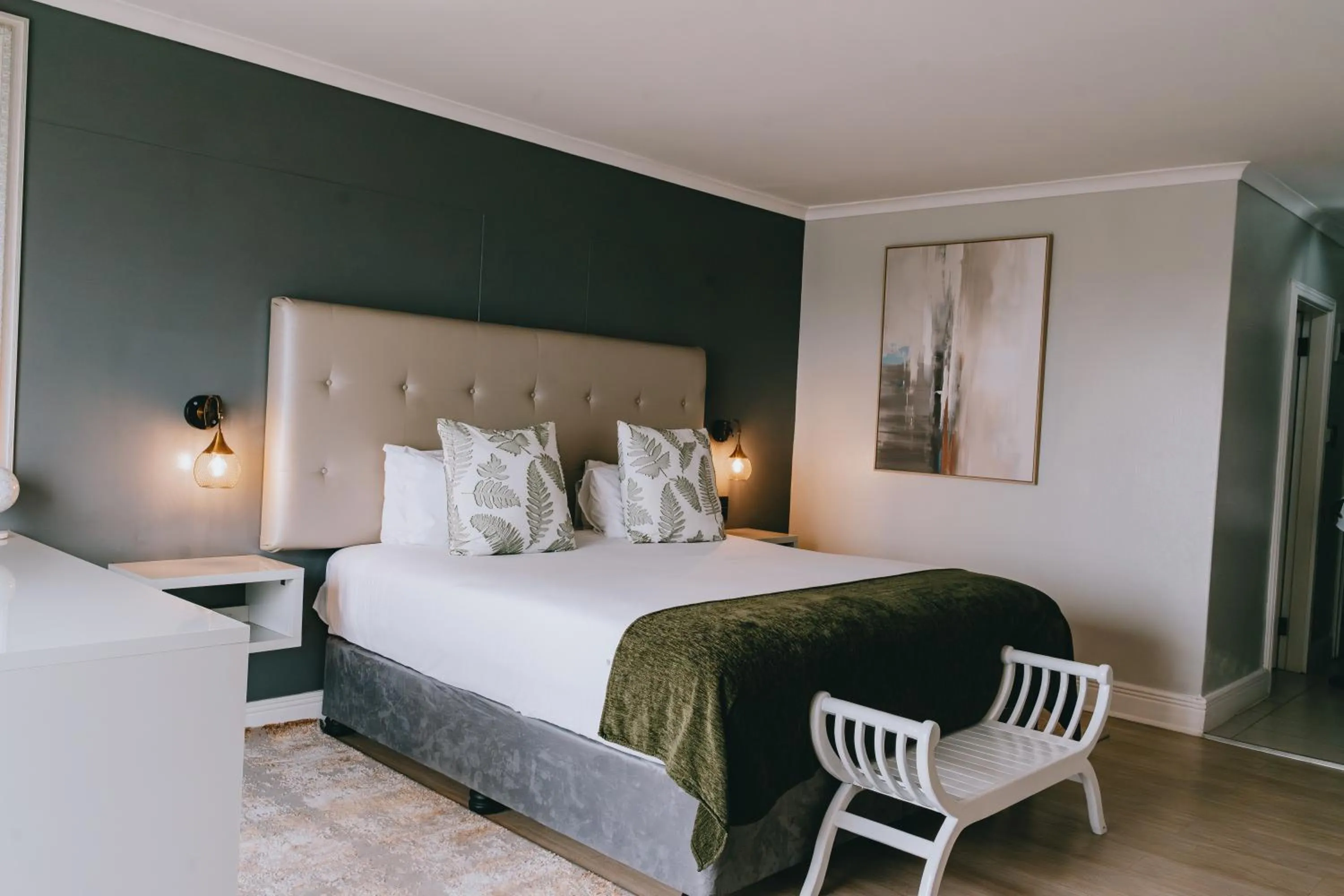 Bed in The Riverside Hotel