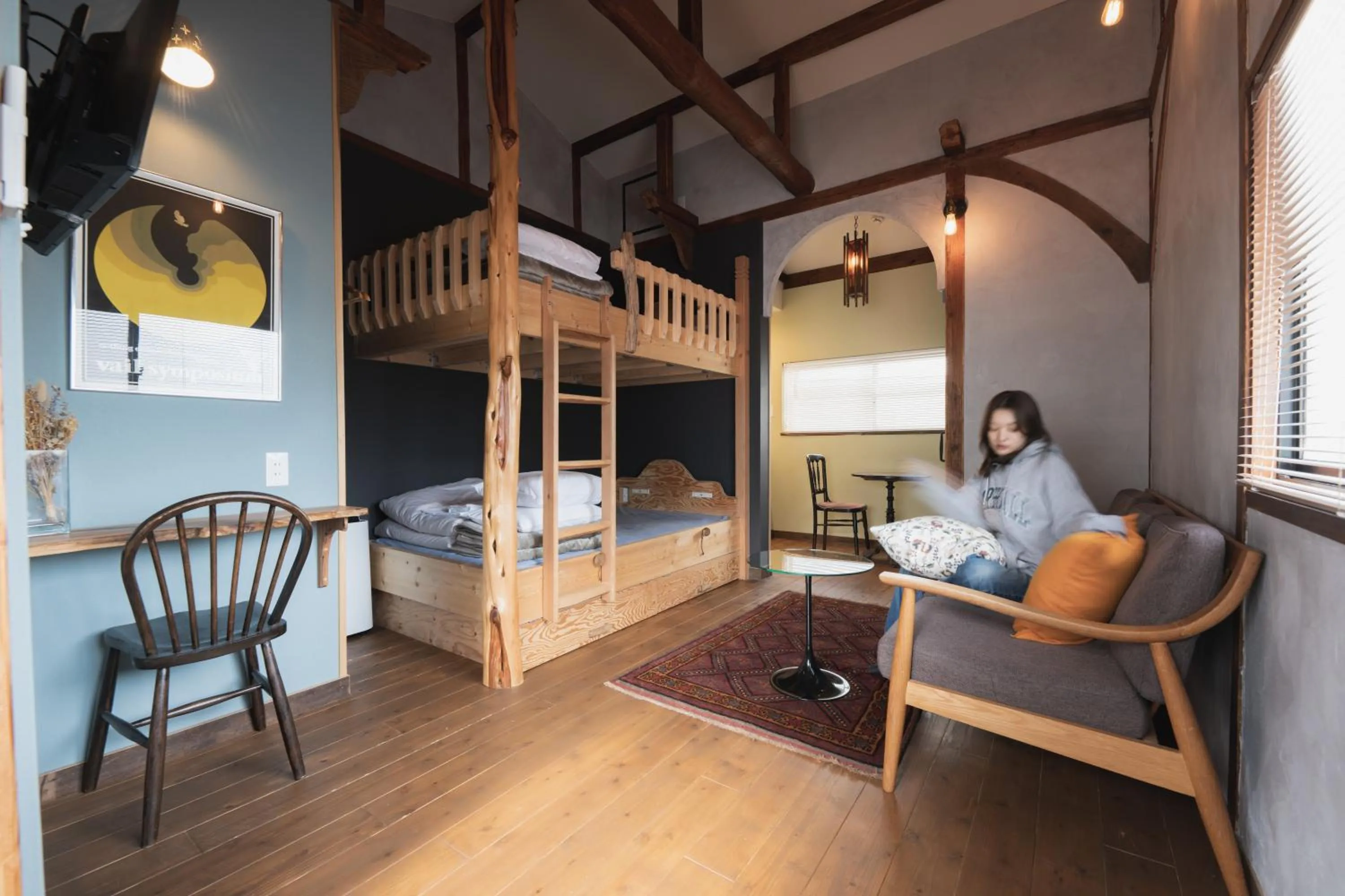 Bedroom, Bed in Traditional Apartment Takamatsu Guesthouse