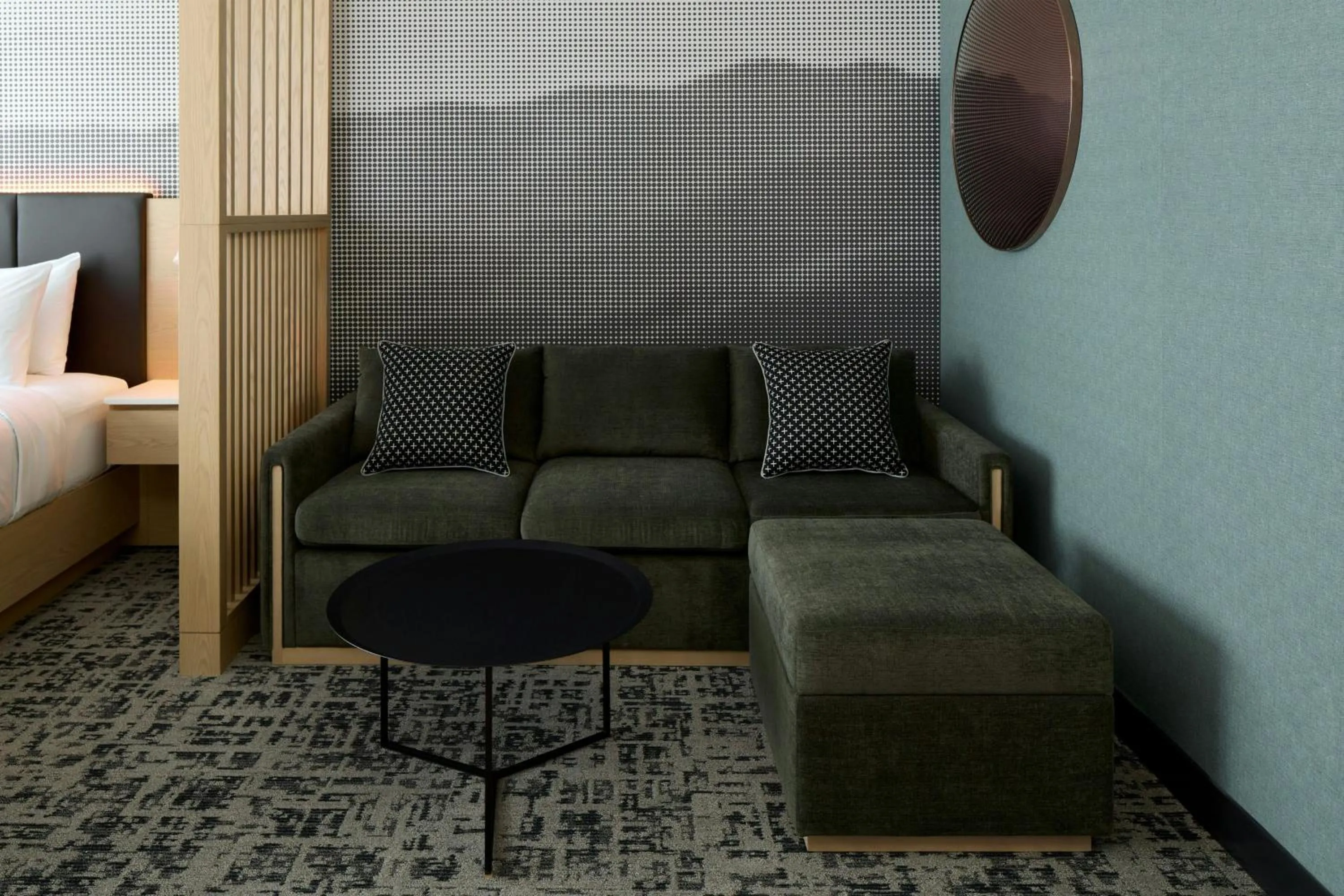 Lounge or bar, Bed in Residence Inn by Marriott Bromont