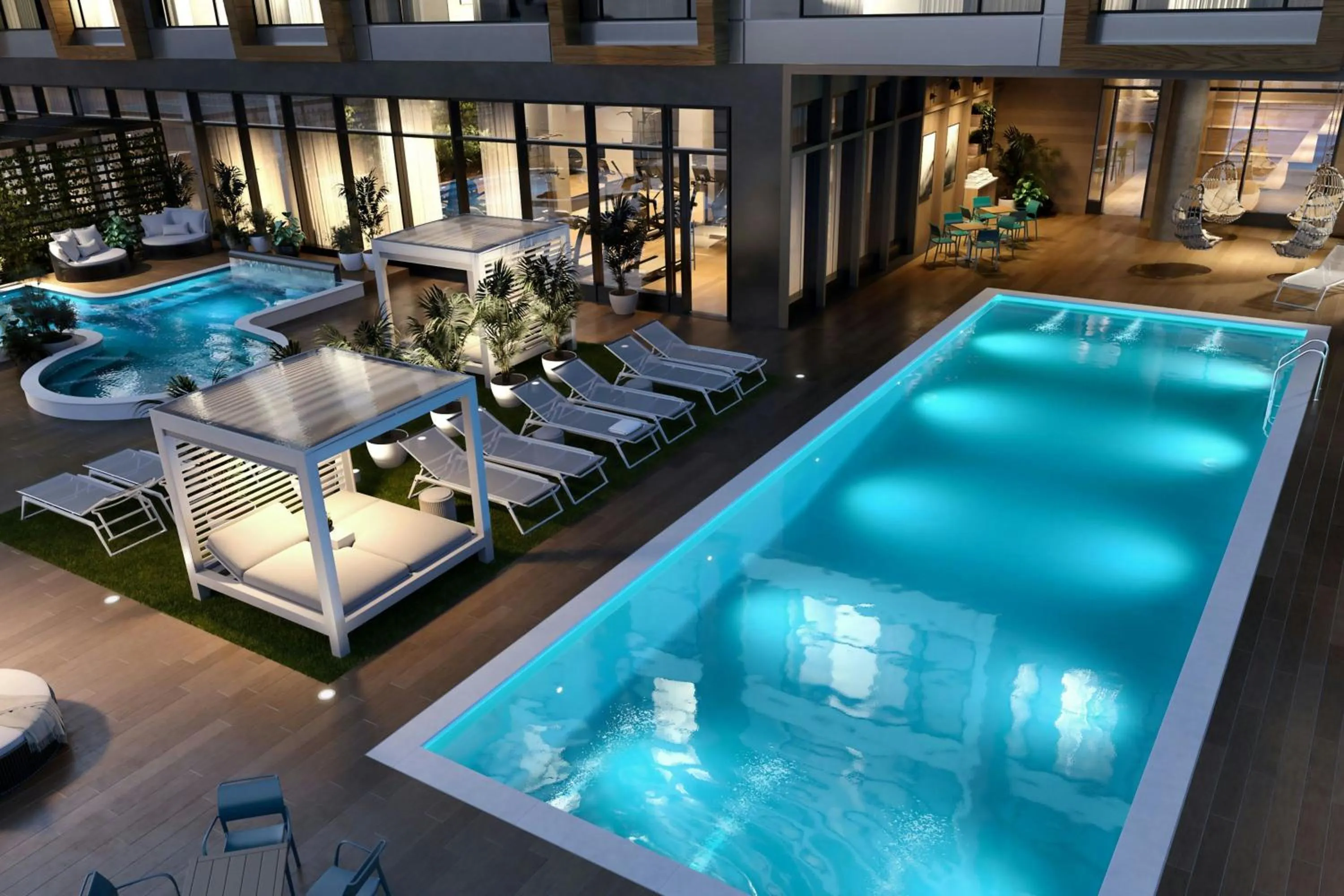 Swimming pool in Residence Inn by Marriott Bromont