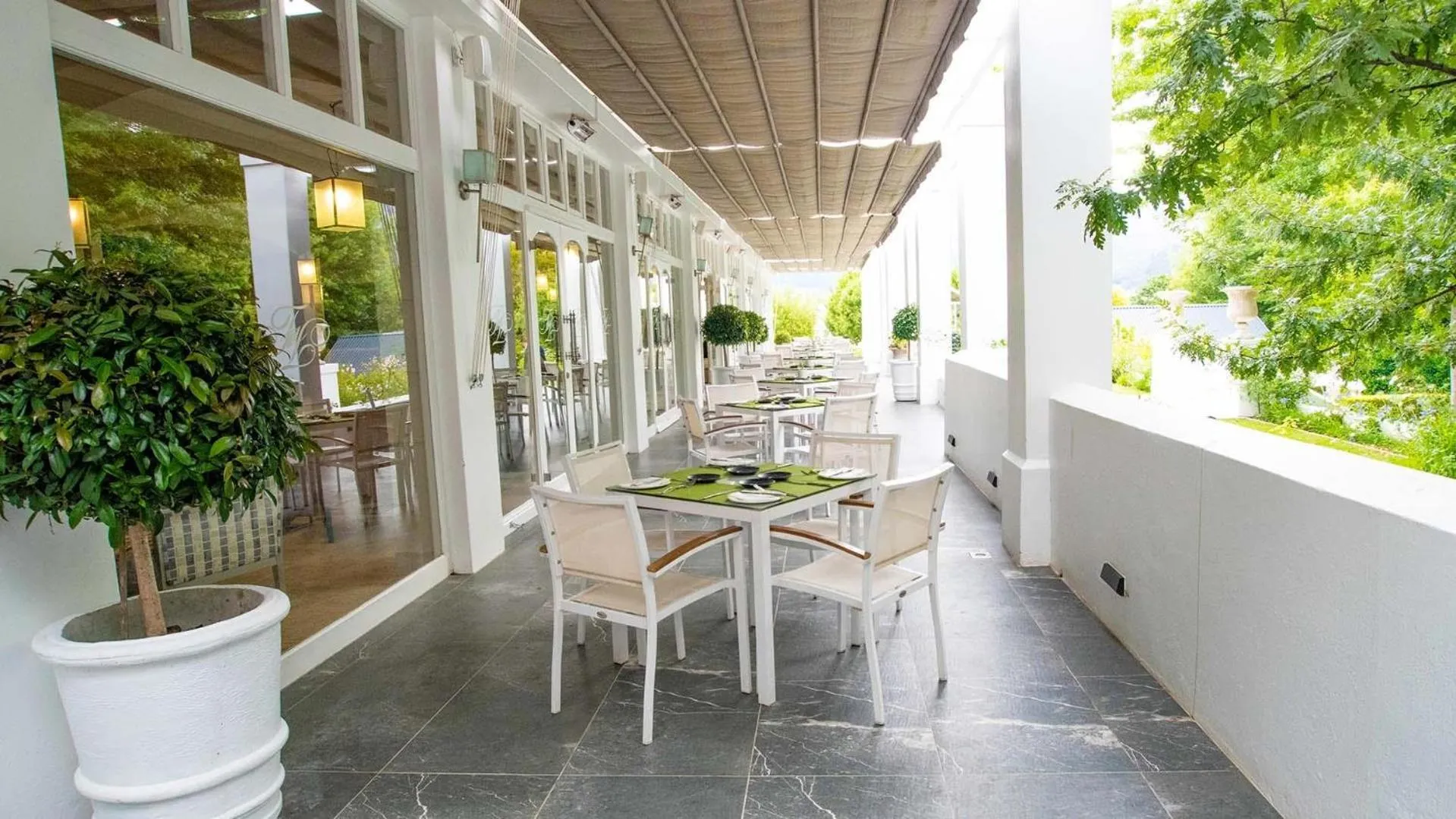 Patio in Le Franschhoek Hotel & Spa by Dream Resorts