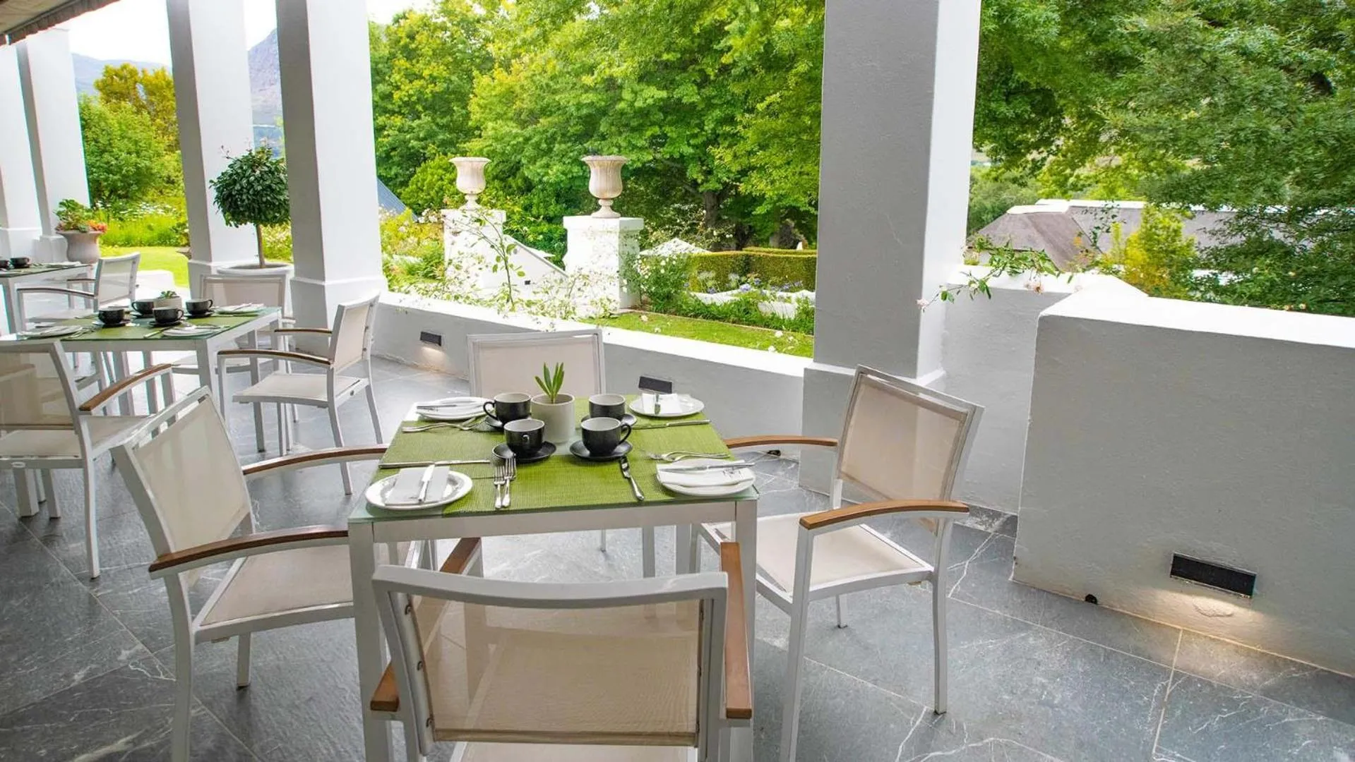 Patio in Le Franschhoek Hotel & Spa by Dream Resorts