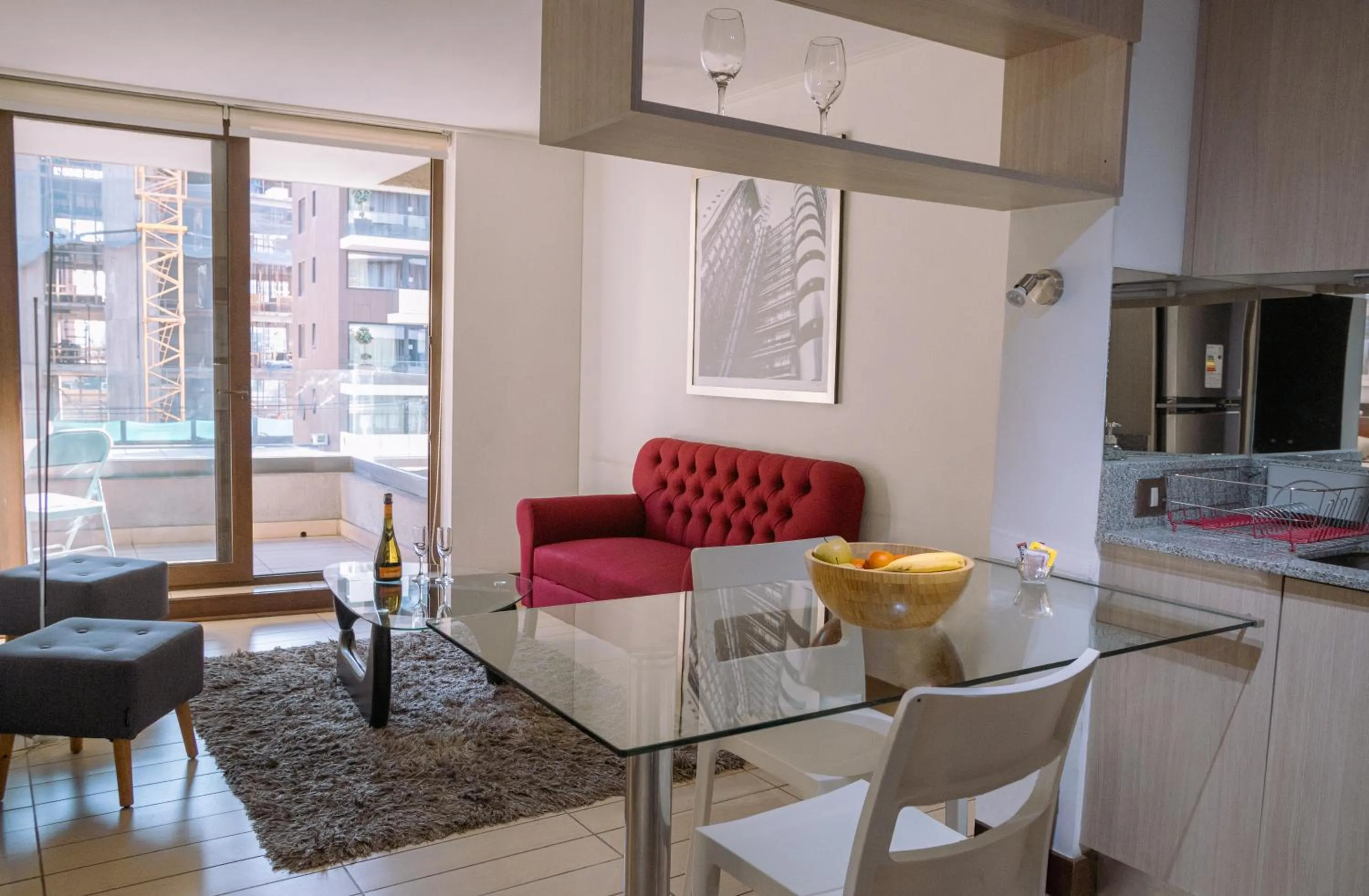 Living room in Sunset Aparts