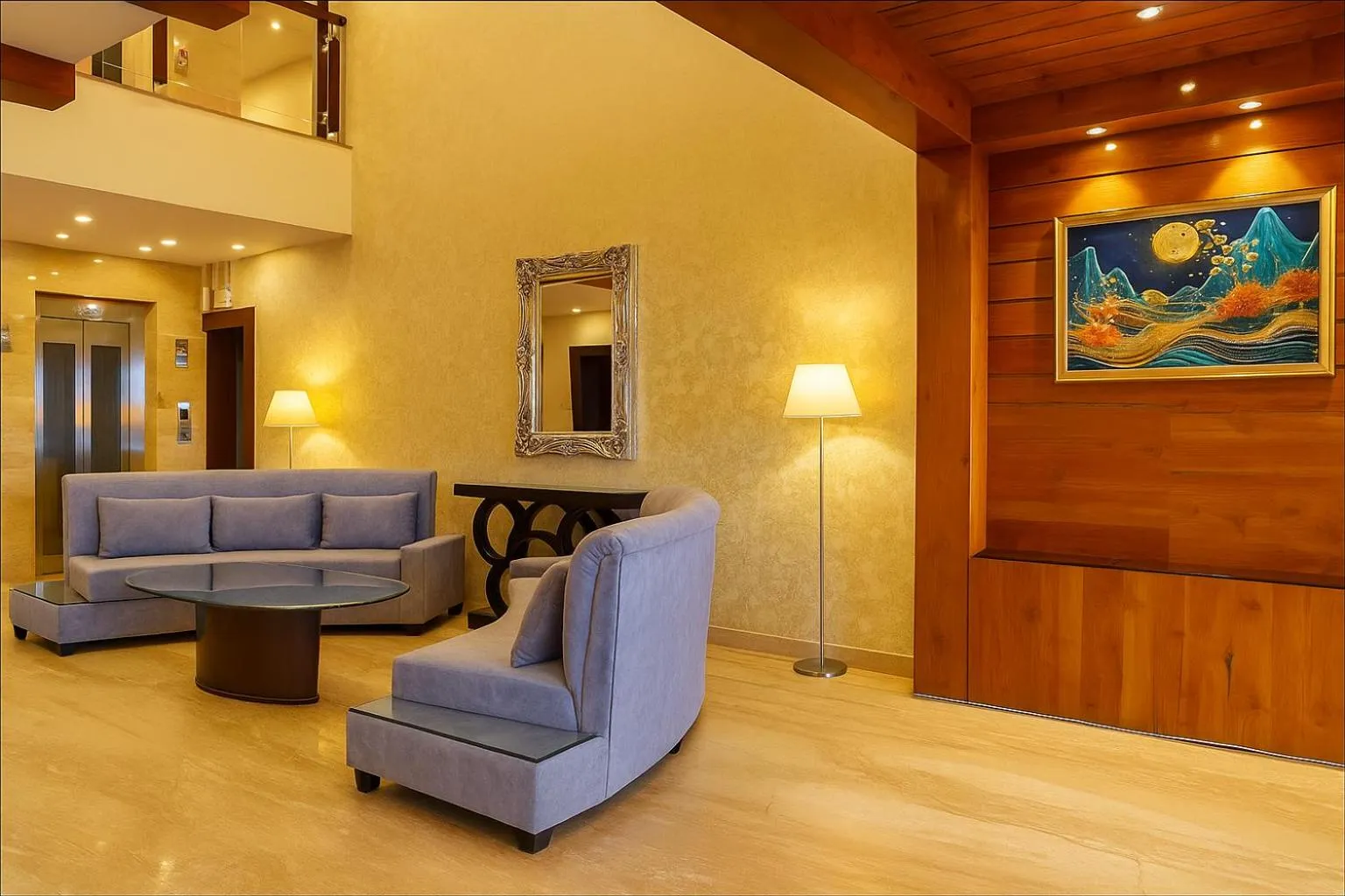 Seating area in Hotel Winter Line Inn Near St Francis Monastery