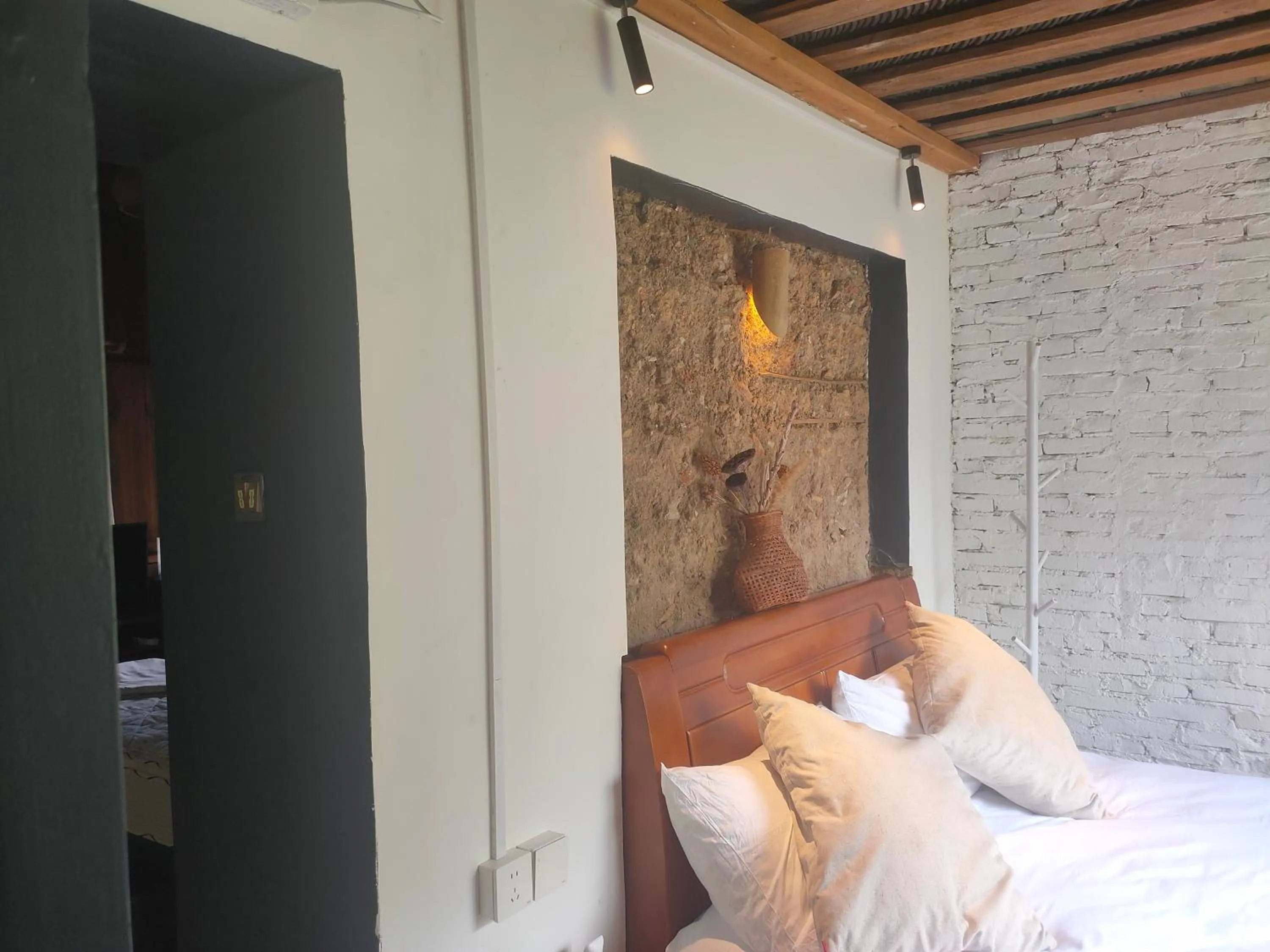 Bed in Tulou Herongzhuang Inn