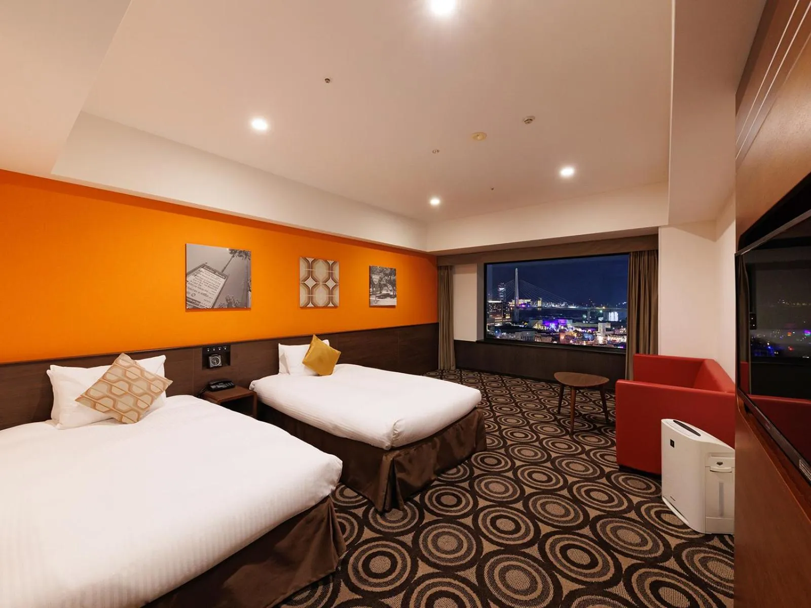 Bed in The Park Front Hotel at Universal Studios Japan