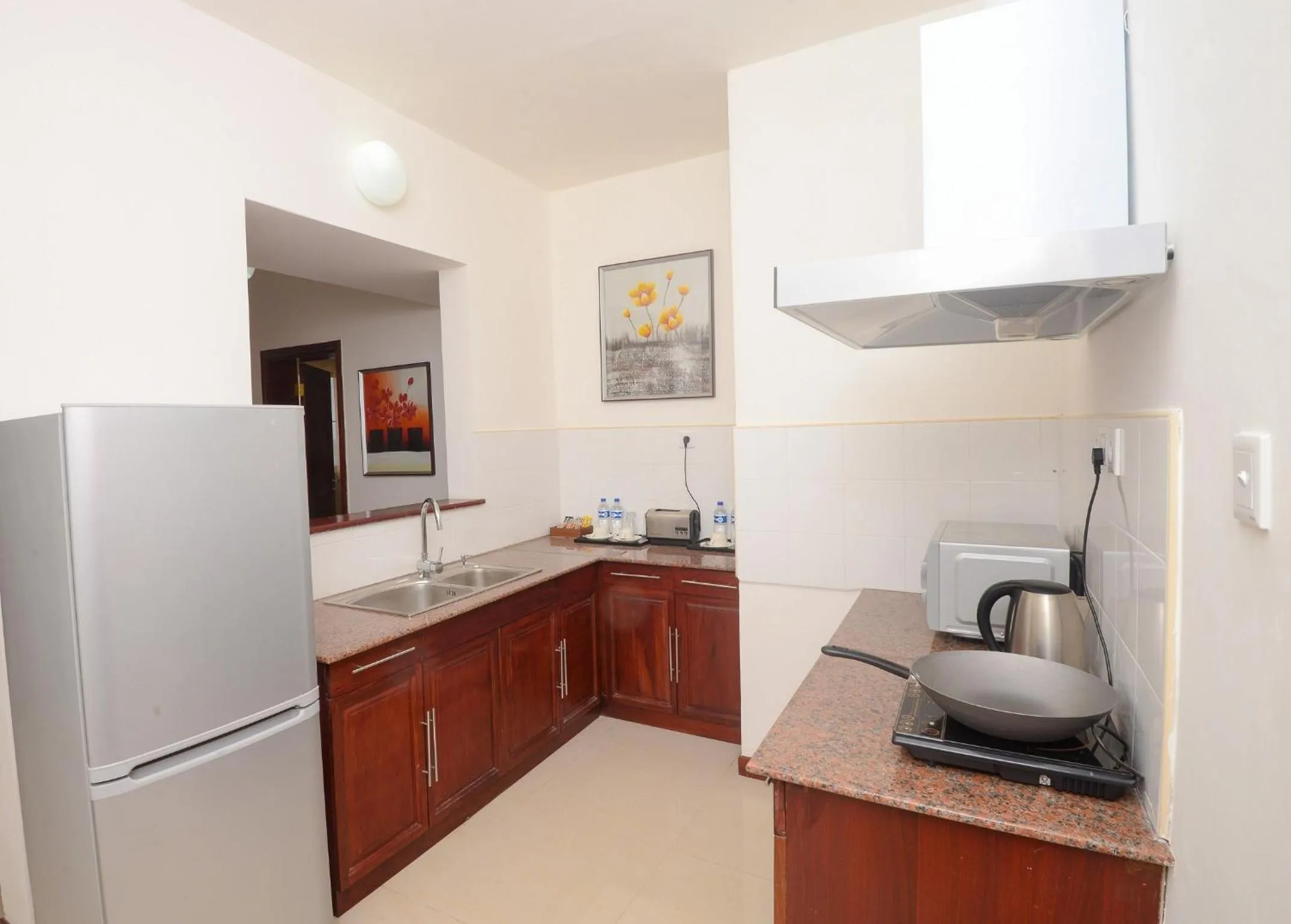 Kitchen or kitchenette in Raphael's Hotel